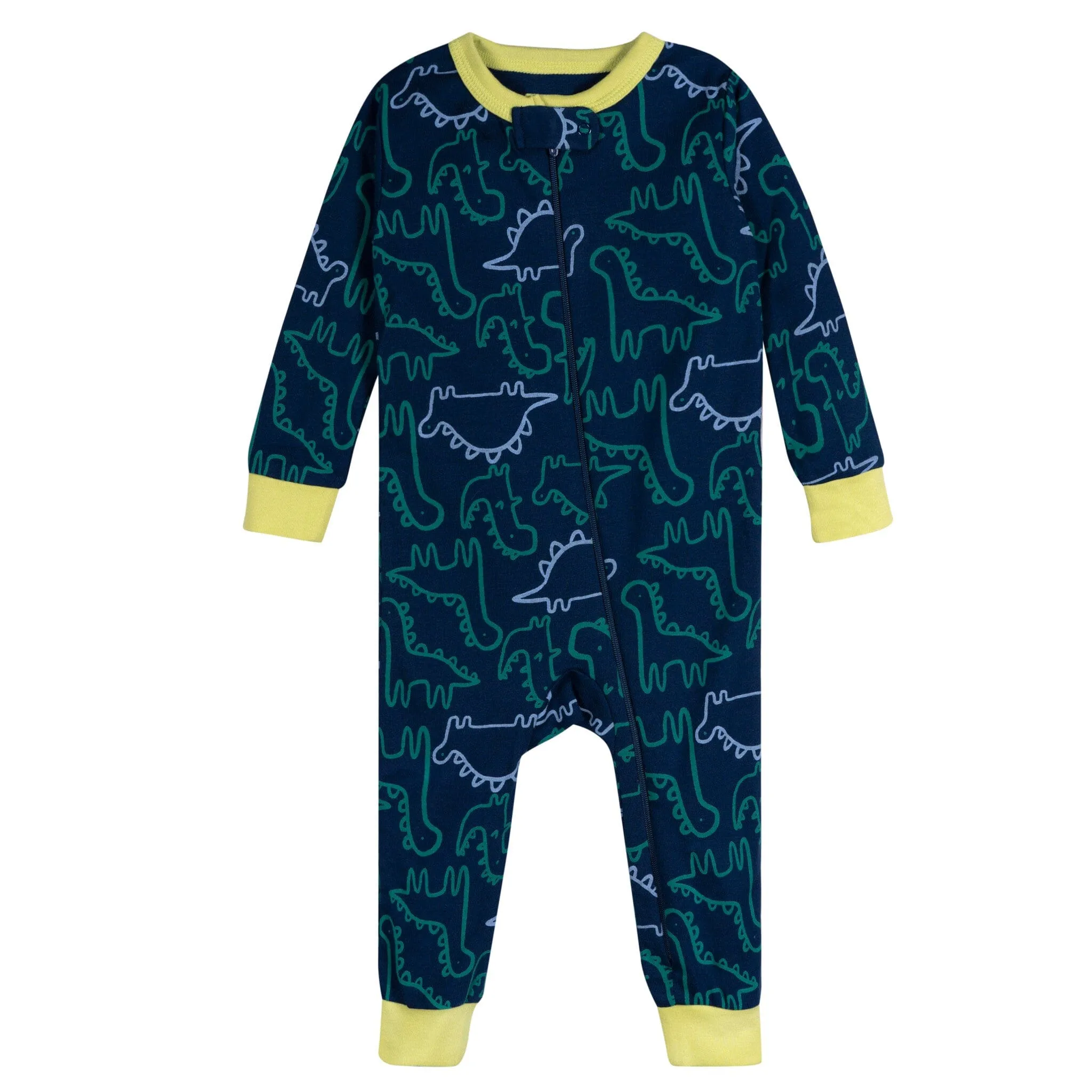 3-Pack Baby Boys Dinos Footless Pajamas