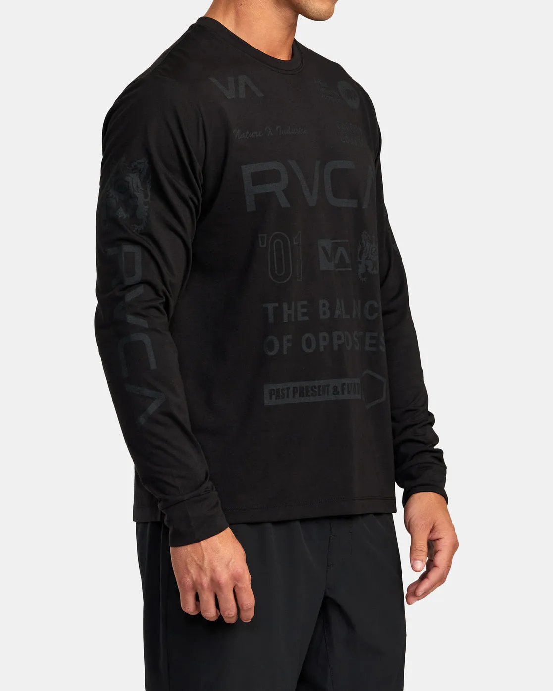 All Brand Long Sleeve Workout Shirt - Black 2