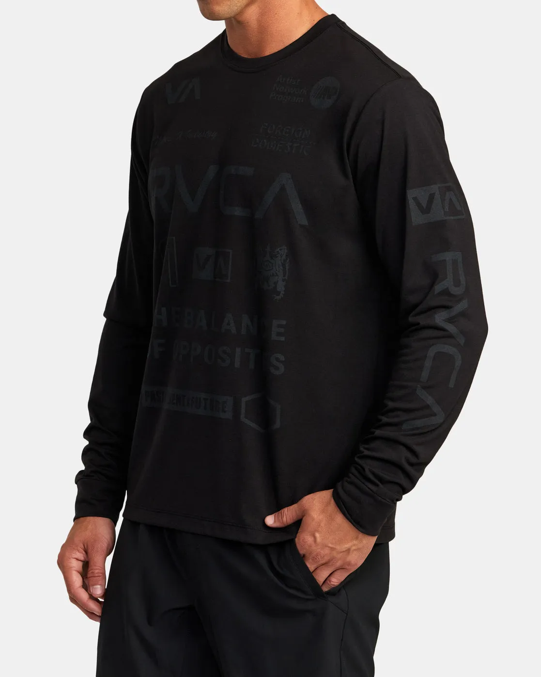 All Brand Long Sleeve Workout Shirt - Black 2