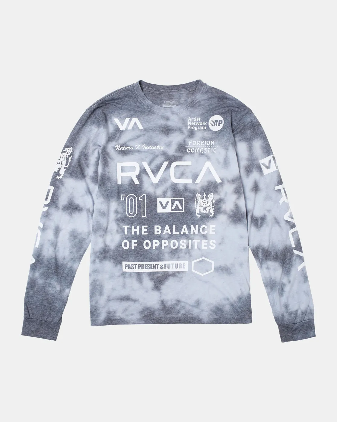 All Brand Long Sleeve Workout Shirt - Black Tie Dye