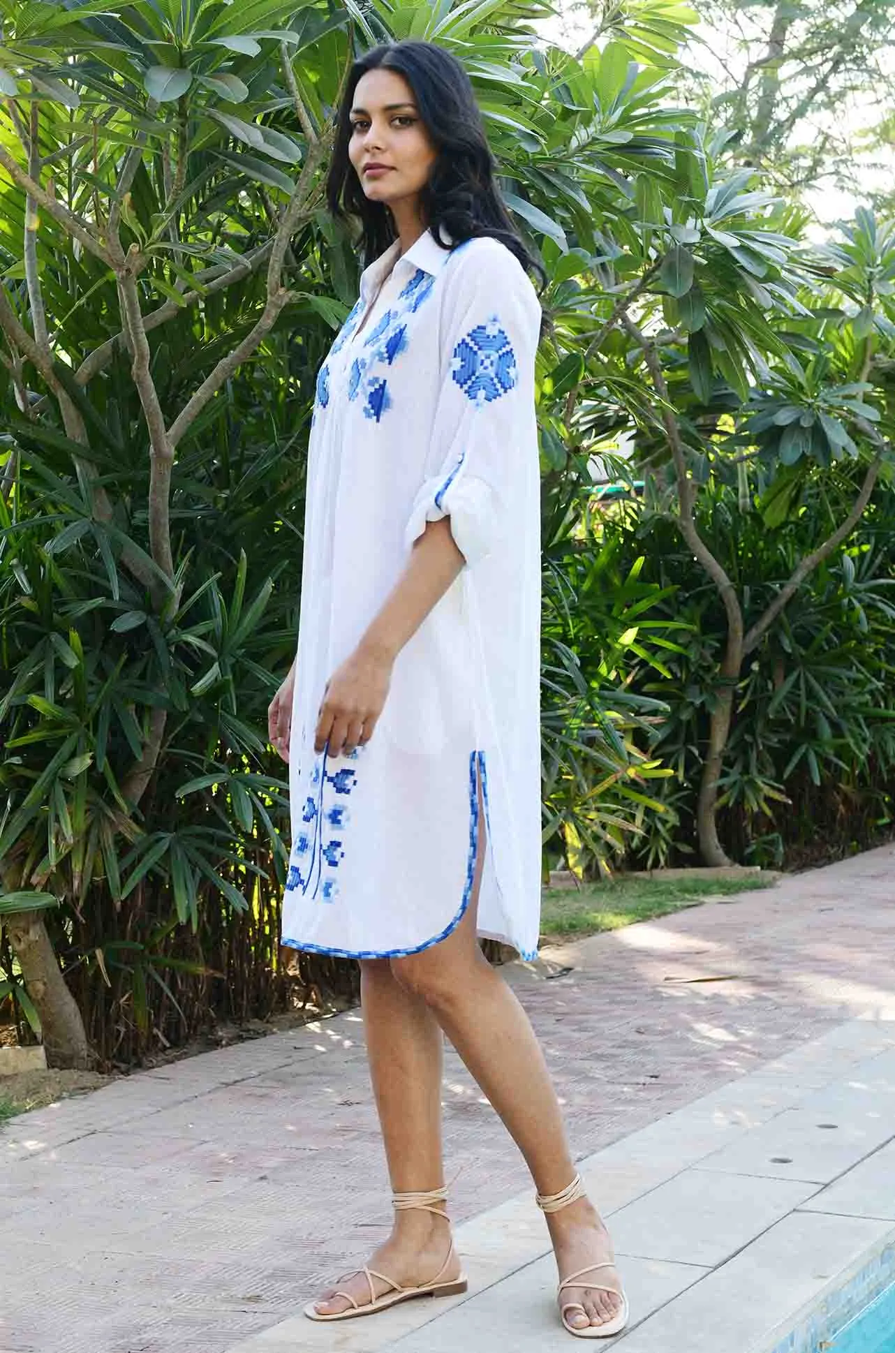 Azure and Indigo - Paros Shirt Dress