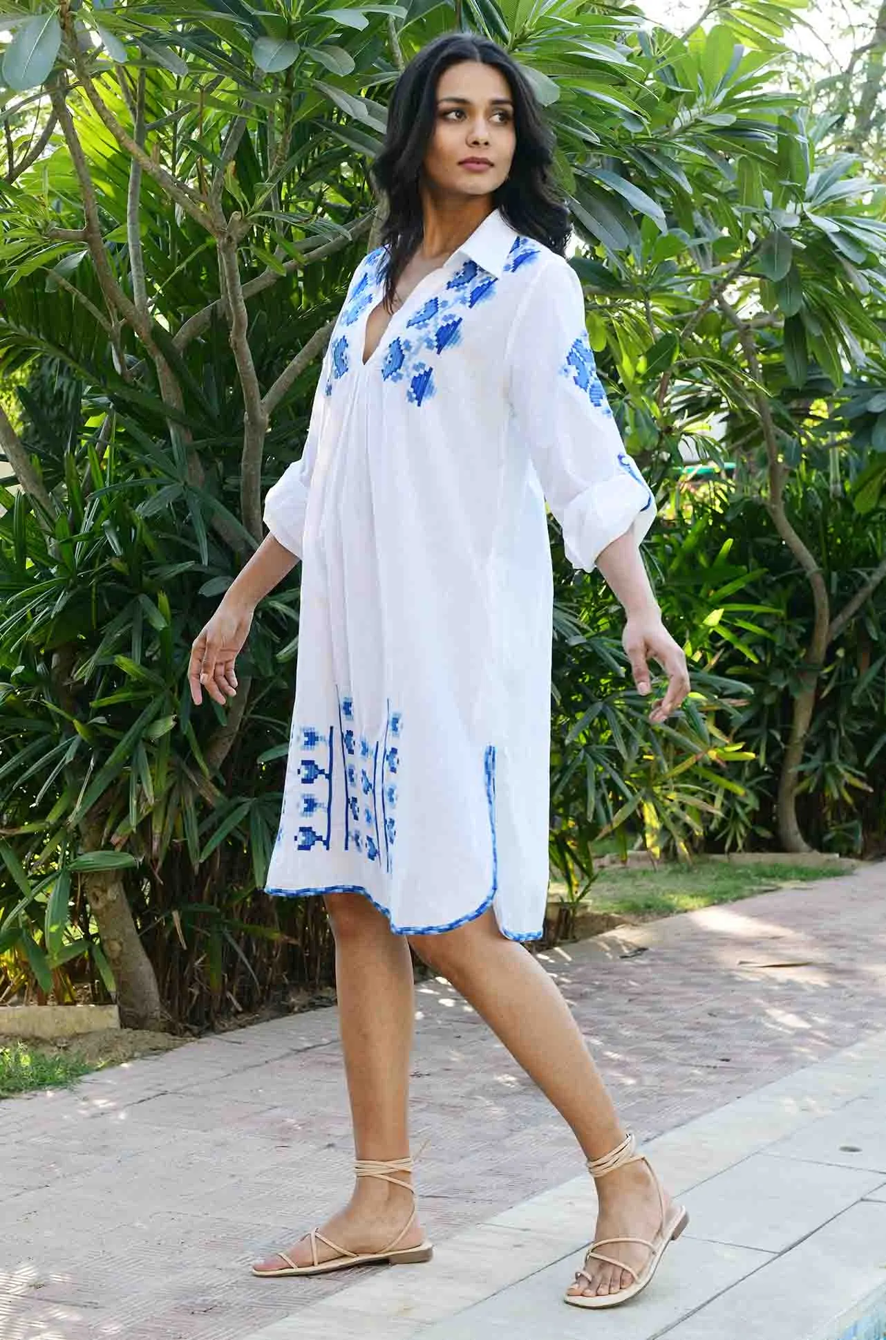 Azure and Indigo - Paros Shirt Dress