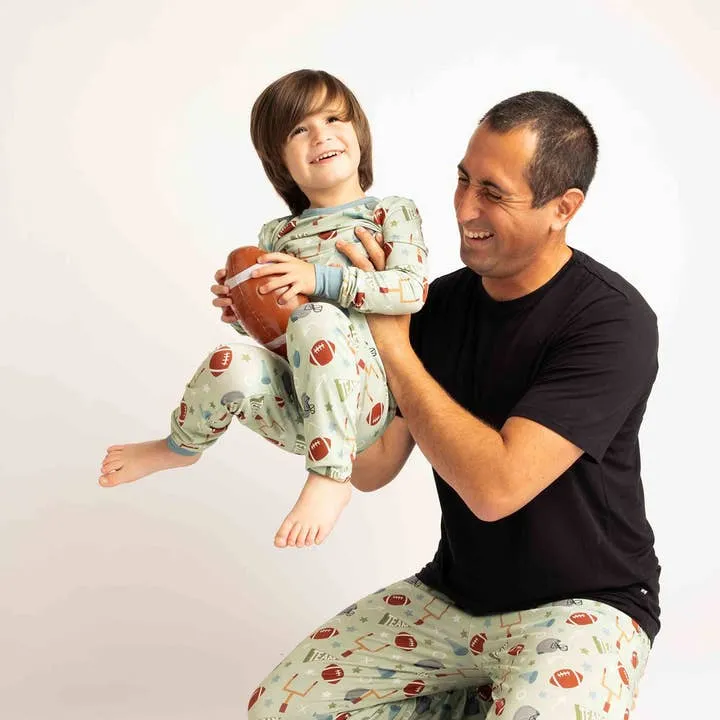 Bamboo Two Piece Long Sleeve Pajamas - Football Game Day