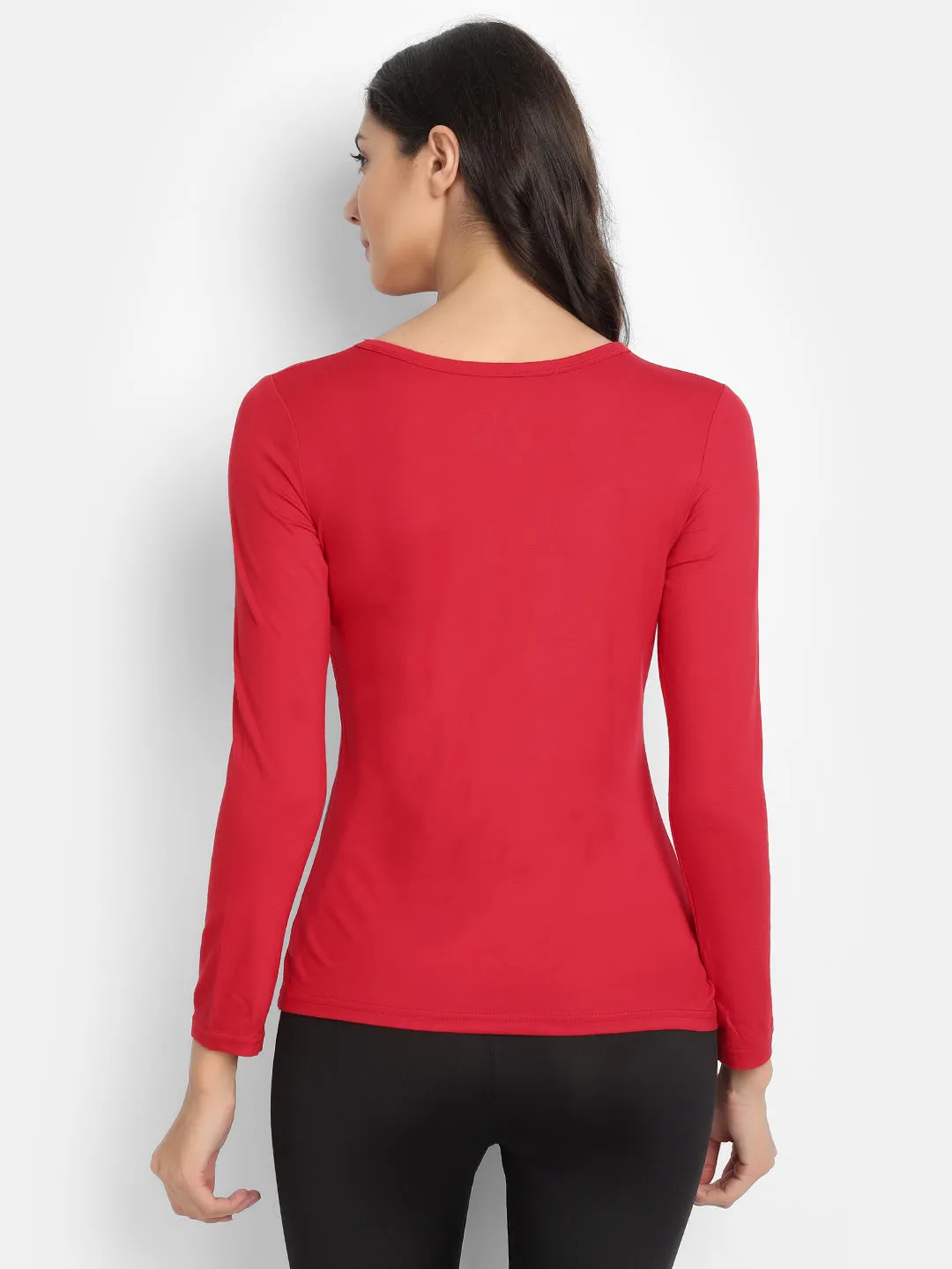 Bamboology Trends Bamboo Fabric Women's Full Sleeves T-Shirt | RED