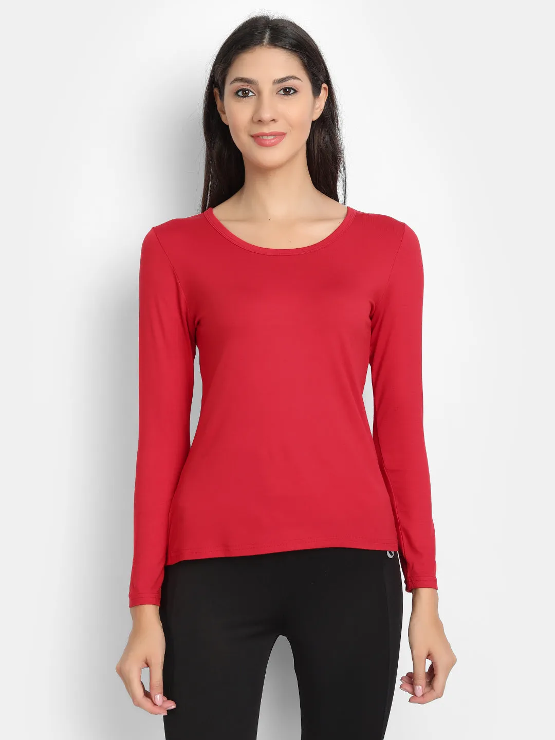 Bamboology Trends Bamboo Fabric Women's Full Sleeves T-Shirt | RED