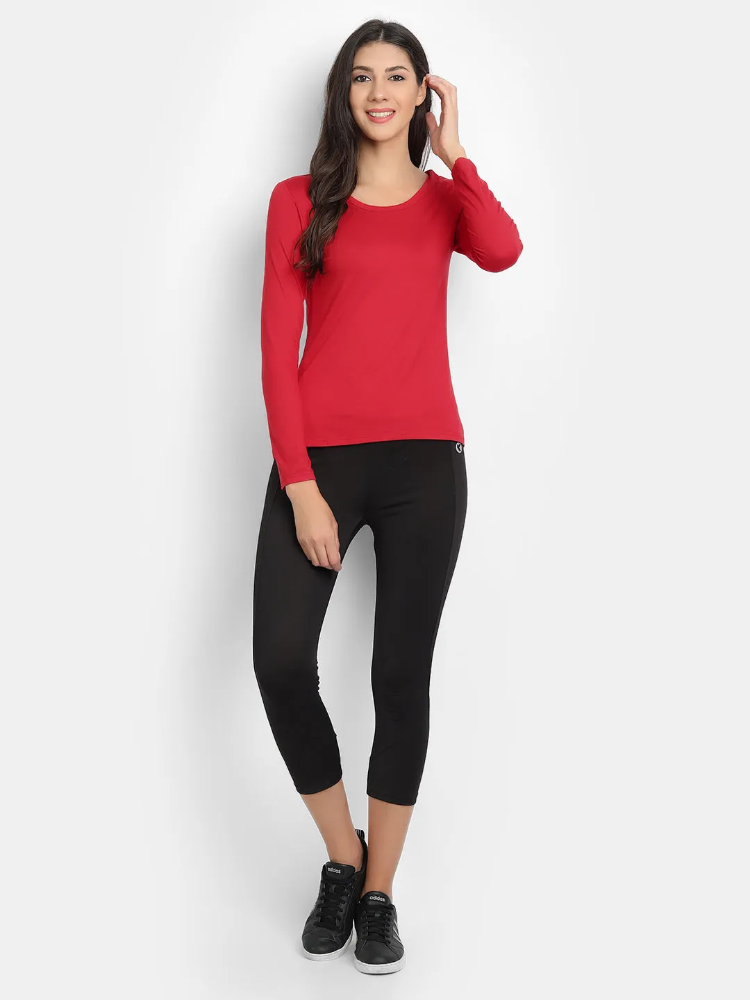 Bamboology Trends Bamboo Fabric Women's Full Sleeves T-Shirt | RED