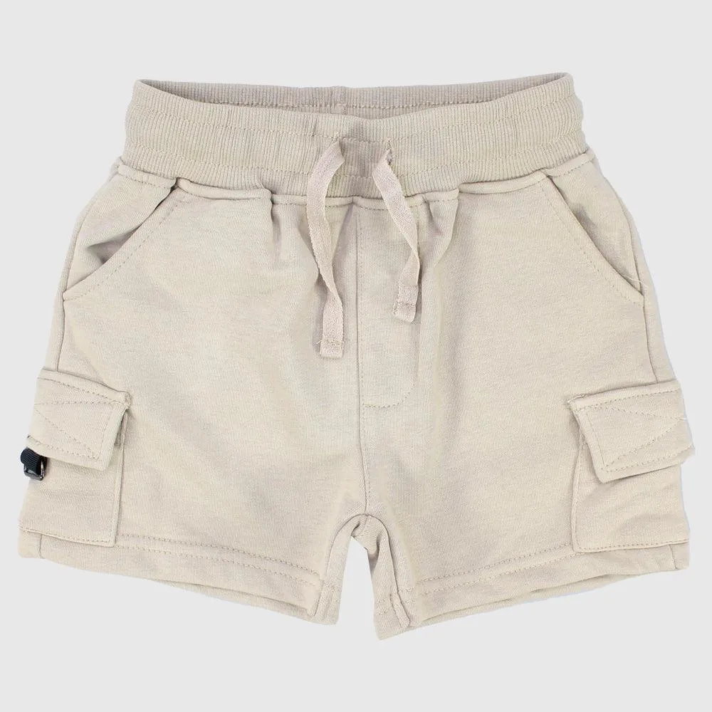 Beige Comfy Cotton Shorts