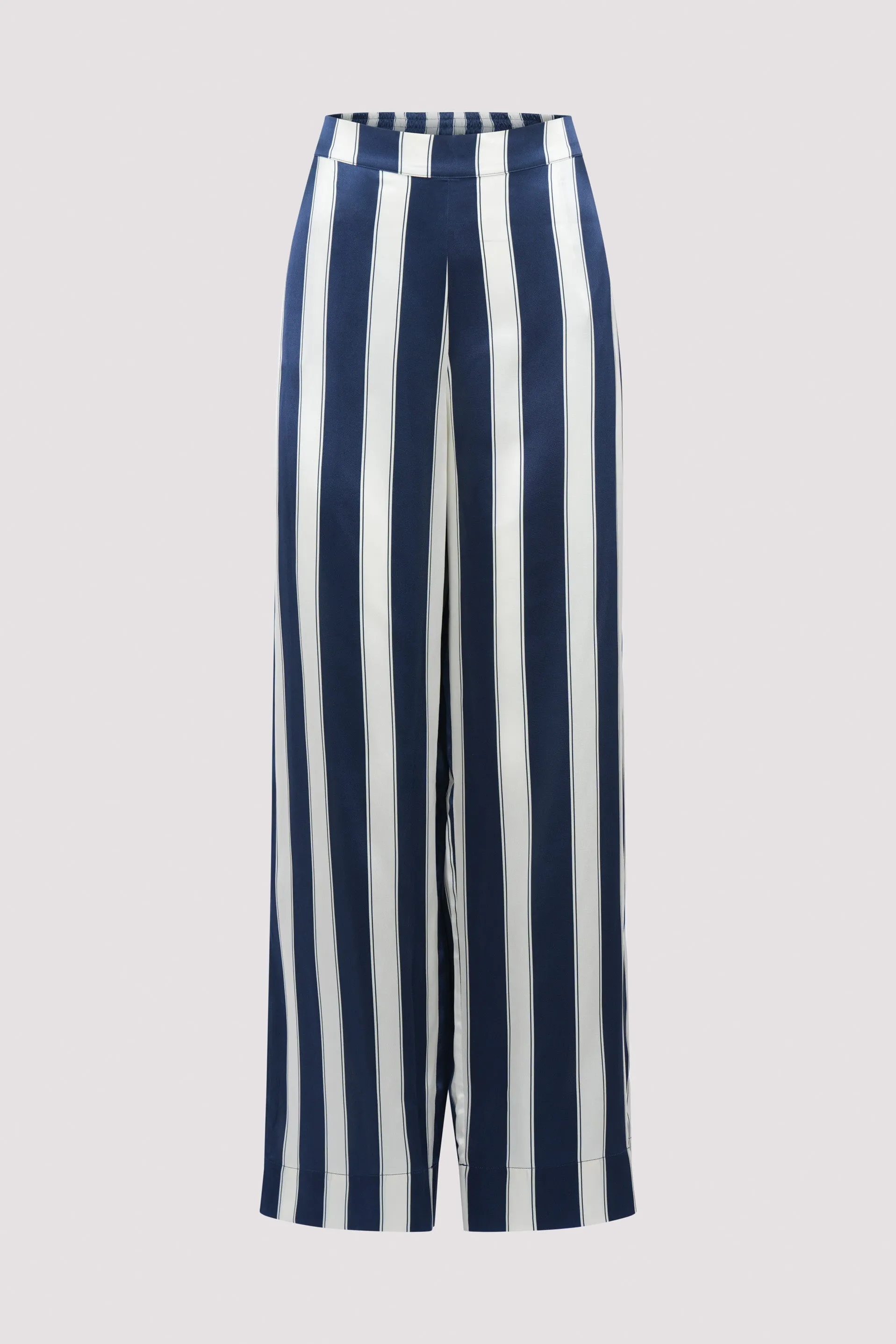 Blue Striped Silk PJ Pants