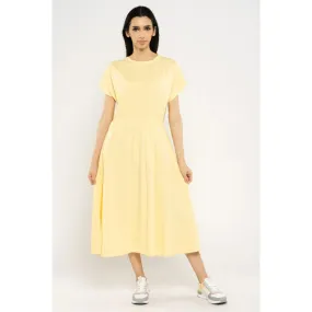 Blueage Yellow Flowy Midi Dress