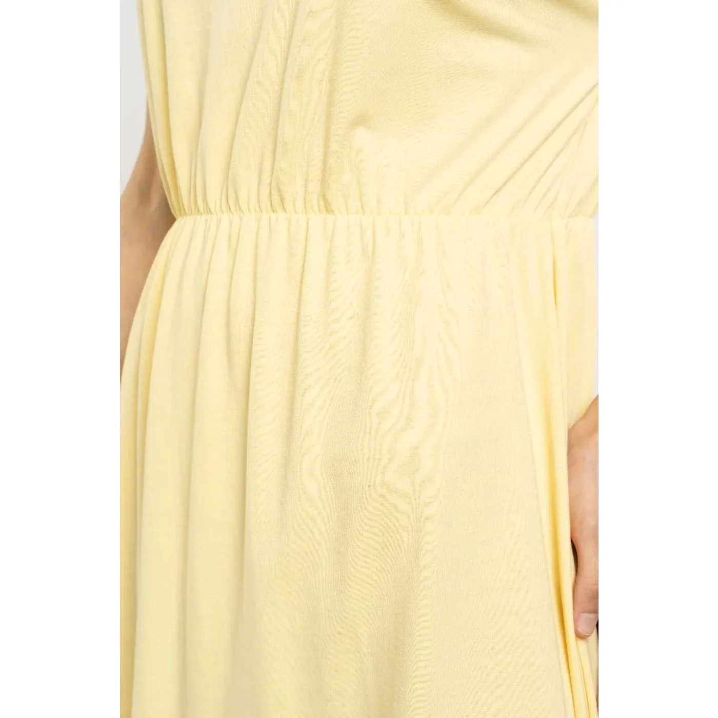 Blueage Yellow Flowy Midi Dress