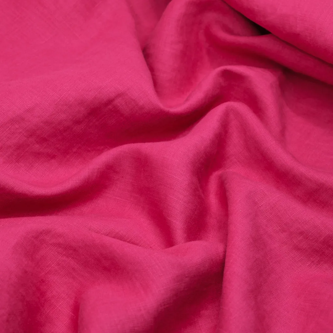 Breezy Lightweight Linen - Electric Pink