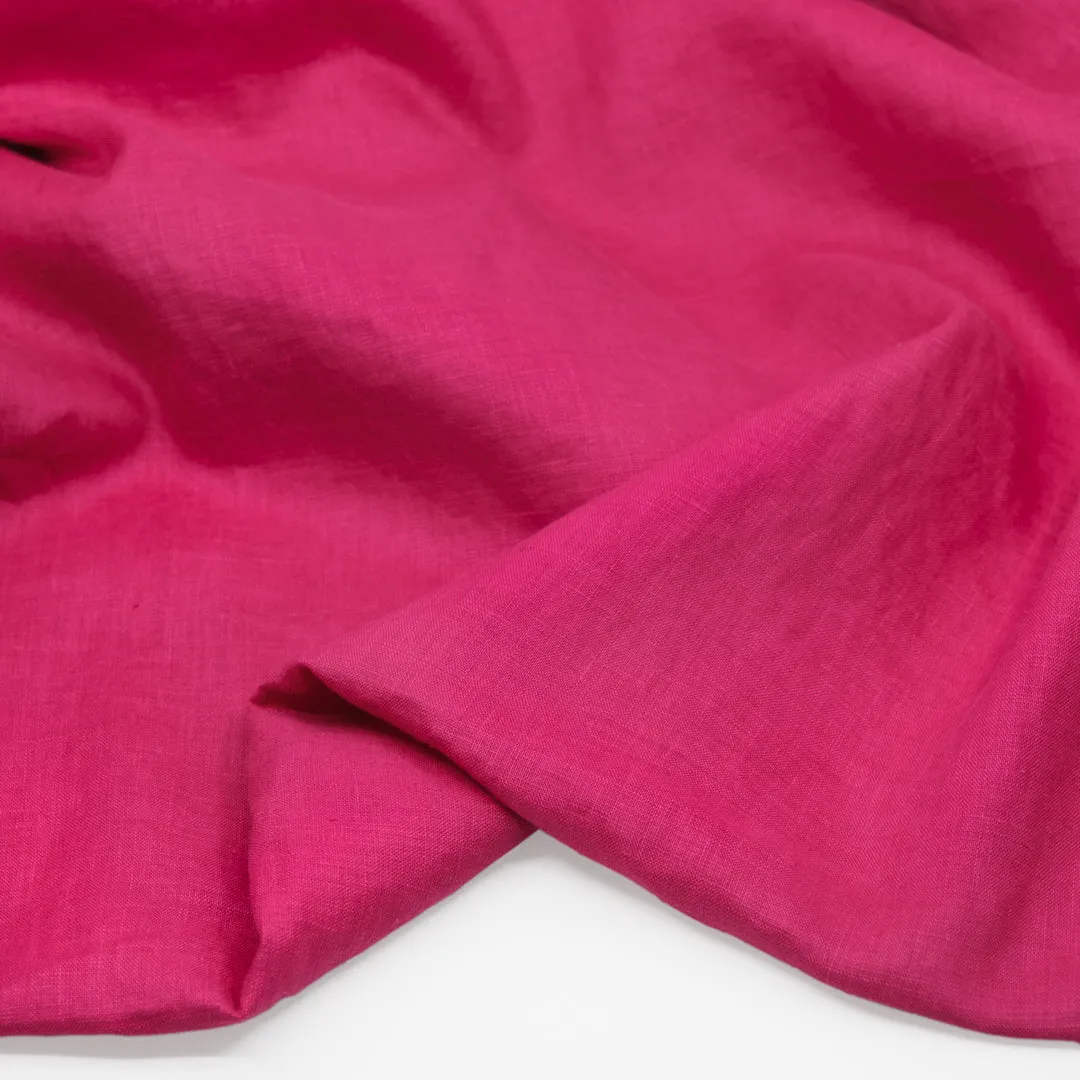 Breezy Lightweight Linen - Electric Pink