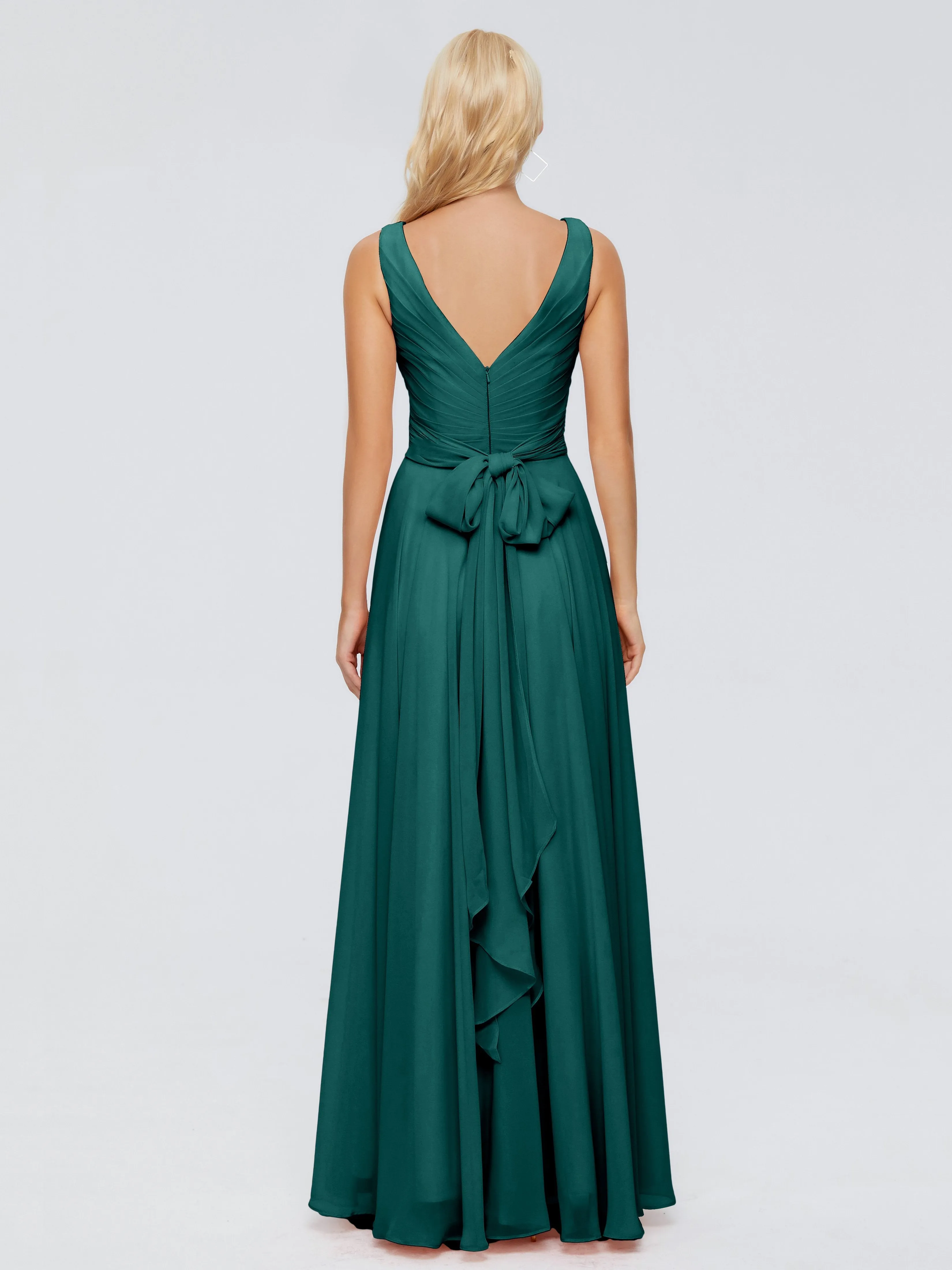 Bridesmaid Dresses Peacock Ryleigh Flowy Chiffon Bridesmaid Dresses With Bow