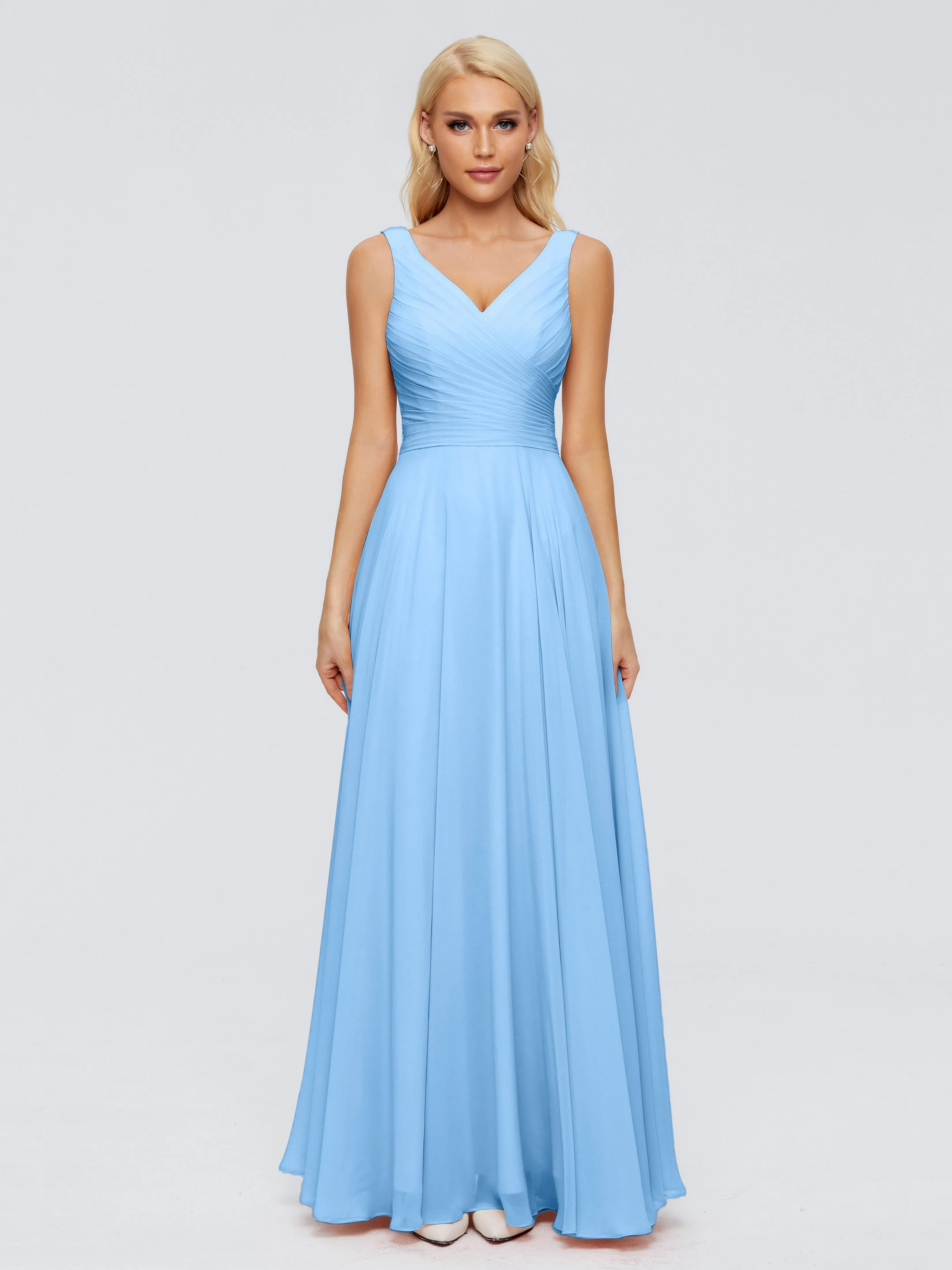 Bridesmaid Dresses Uk Blue Ryleigh Flowy Chiffon Bridesmaid Dresses With Bow