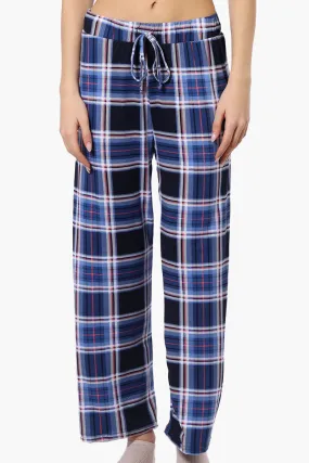 Canada Weather Gear Plaid Wide Leg Pajama Bottoms - Blue