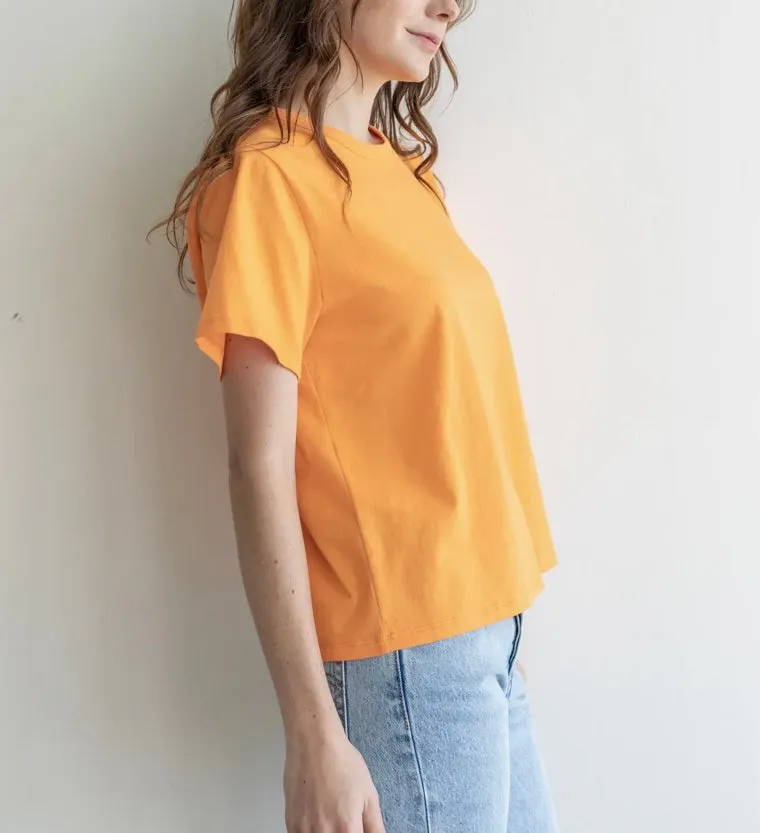 Classic Cotton Tee in Bright Orange