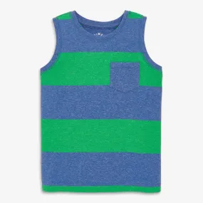 Clearance kids pocket tank in heathered stripe