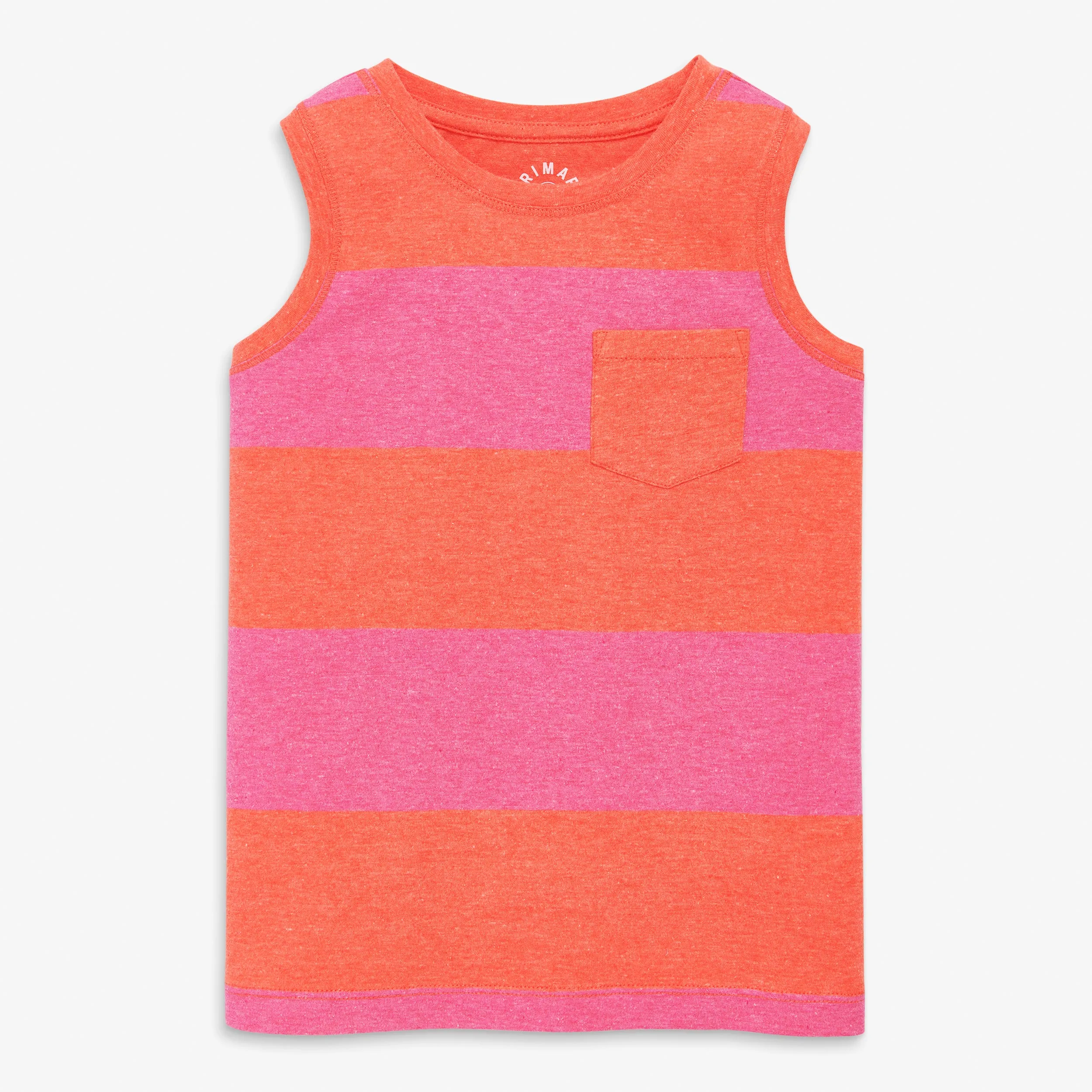 Clearance kids pocket tank in heathered stripe