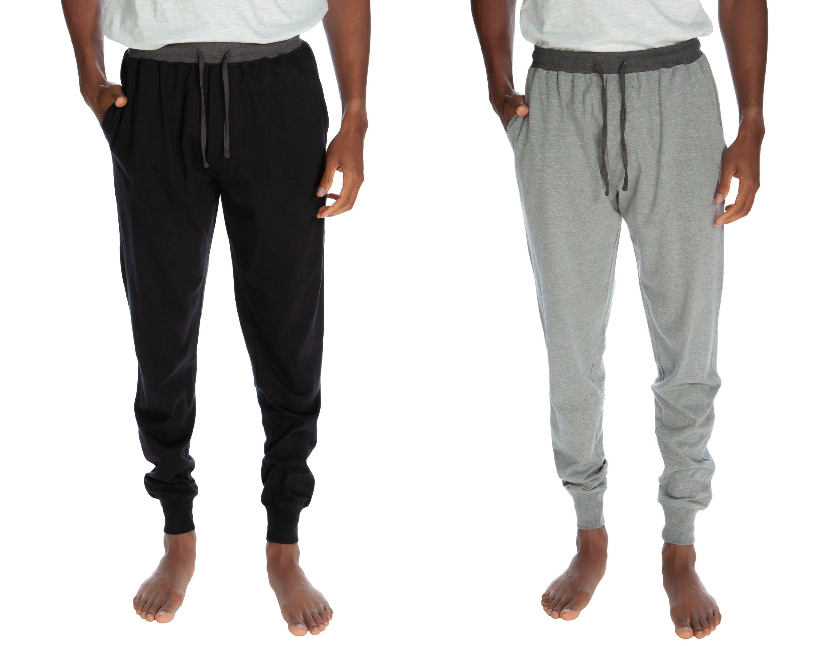 Contrast Waistband Cuffed Jogger 2 Pack