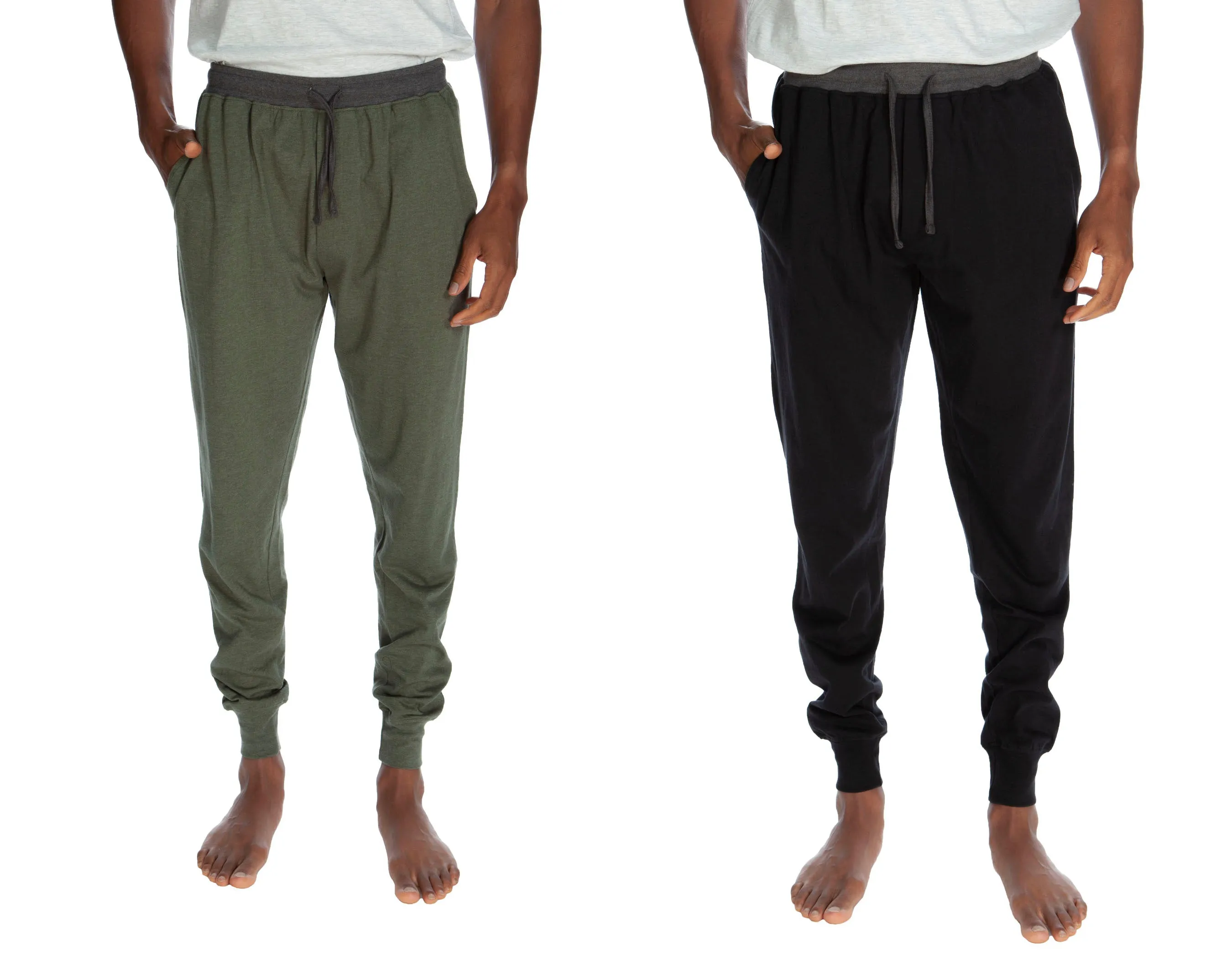 Contrast Waistband Cuffed Jogger 2 Pack