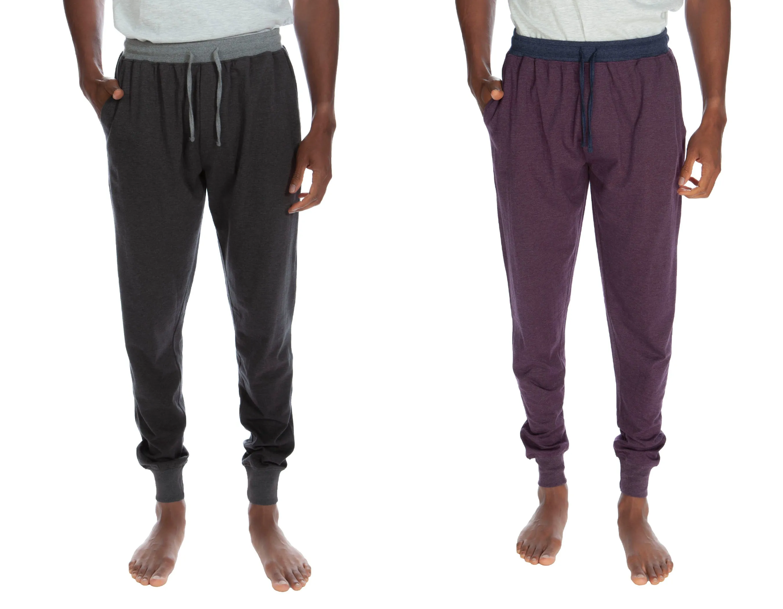 Contrast Waistband Cuffed Jogger 2 Pack