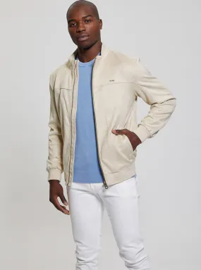 Cream Soft Suede Jacket