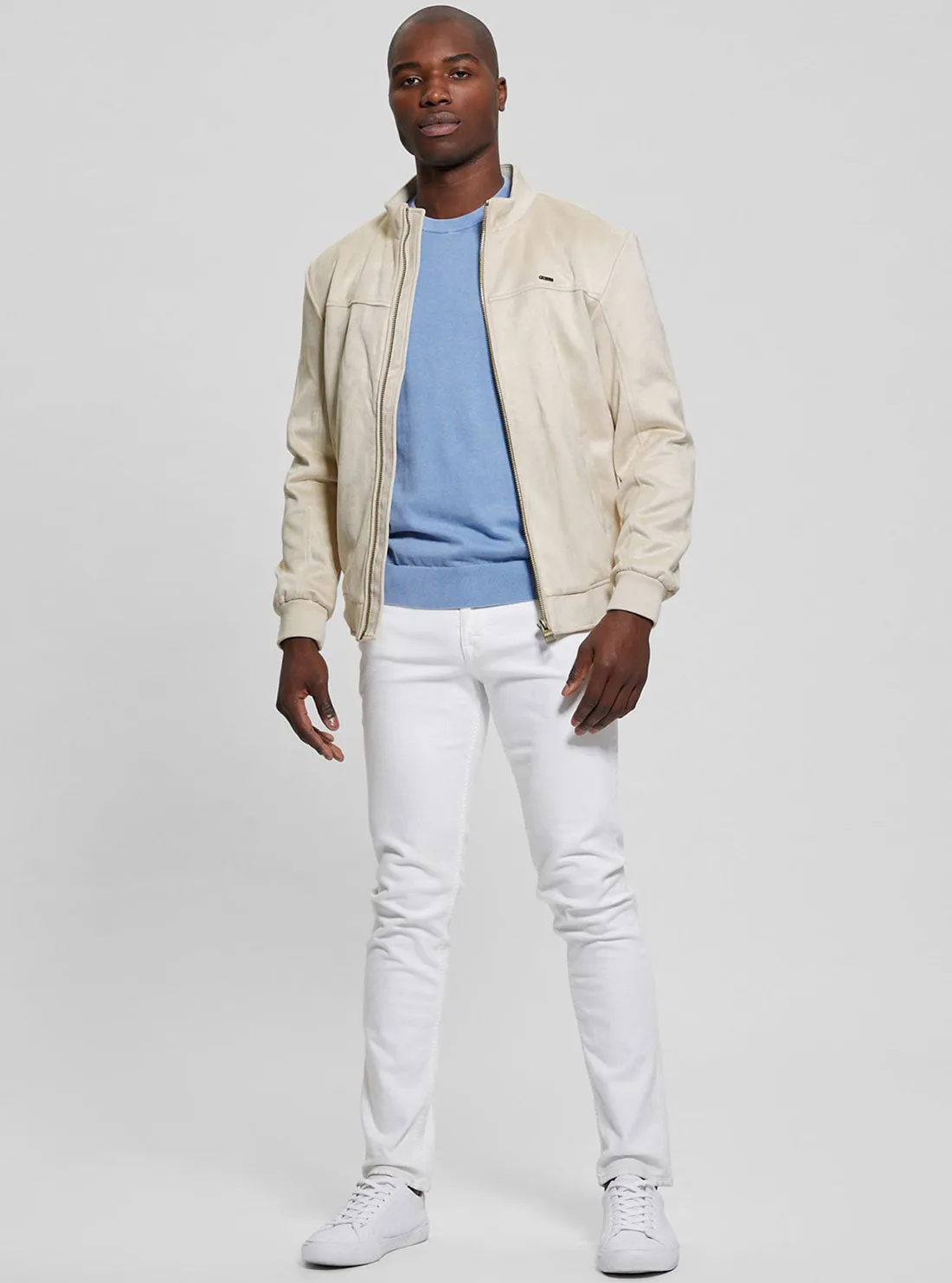 Cream Soft Suede Jacket