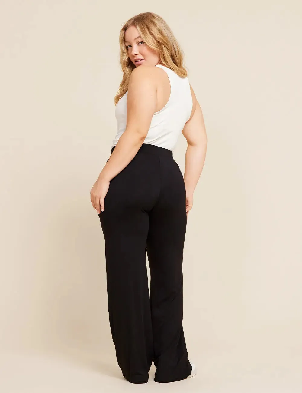 Downtime Black Wide Leg Lounge Trousers