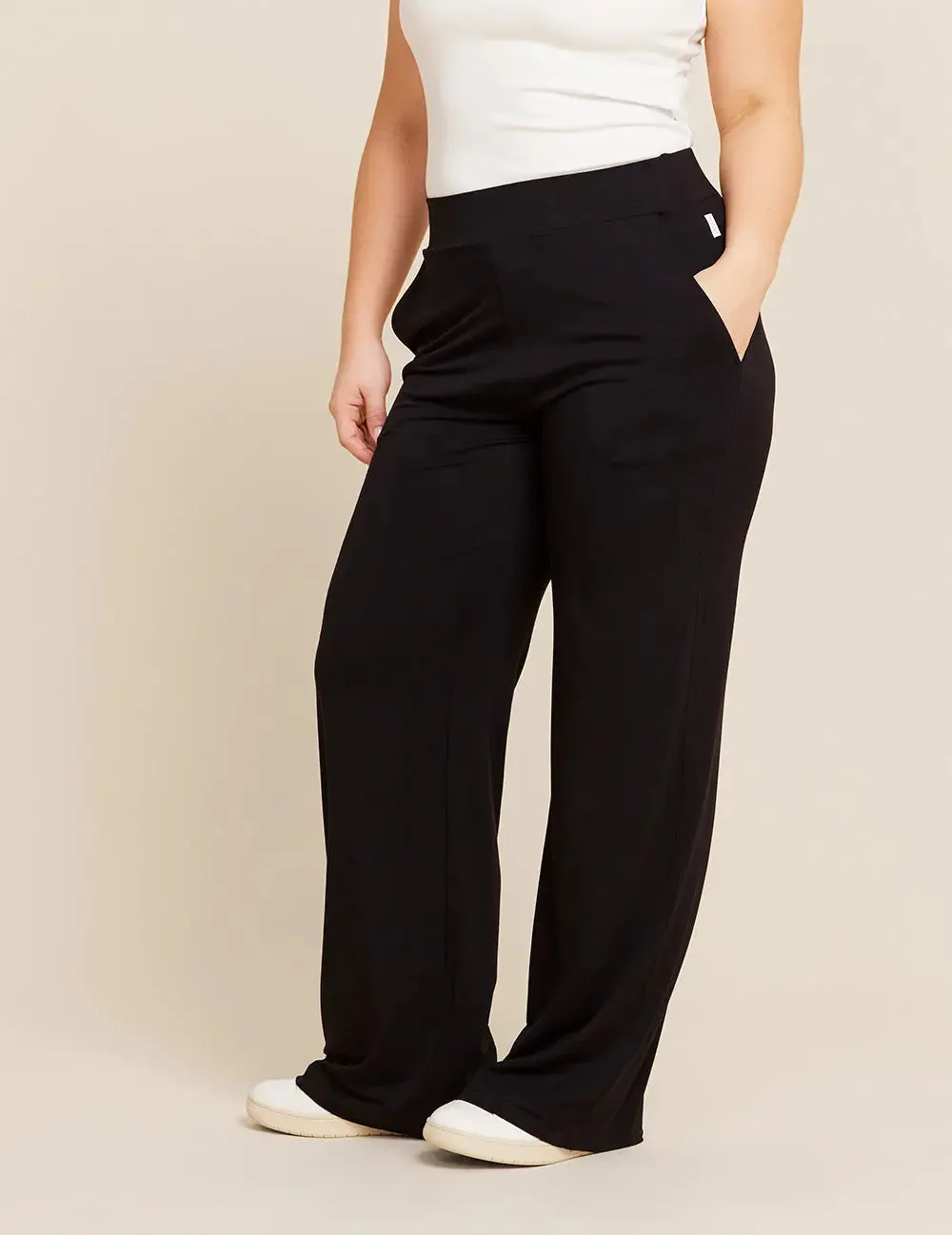 Downtime Black Wide Leg Lounge Trousers