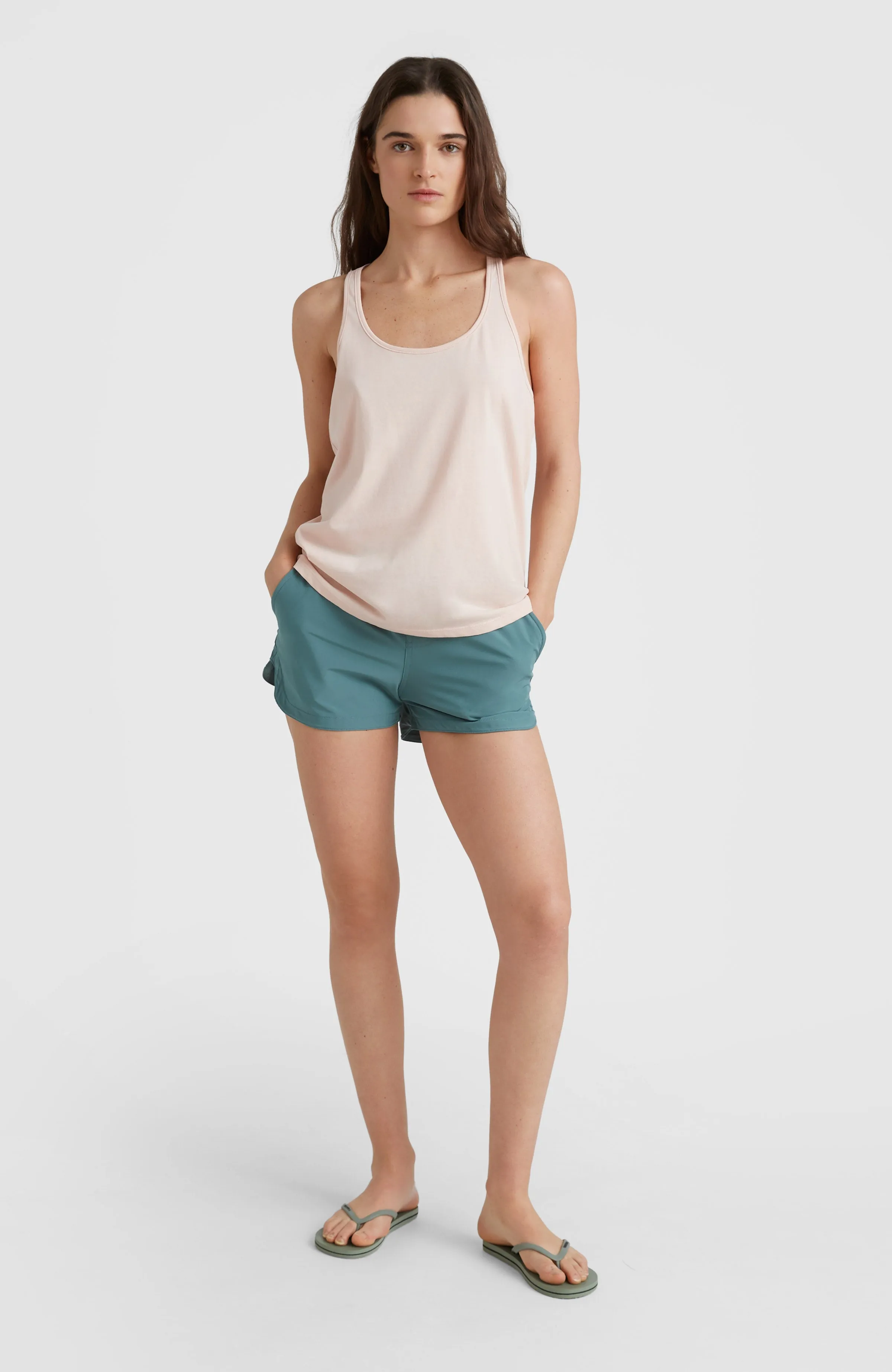 Essentials Racer Back Tanktop | Peach Whip