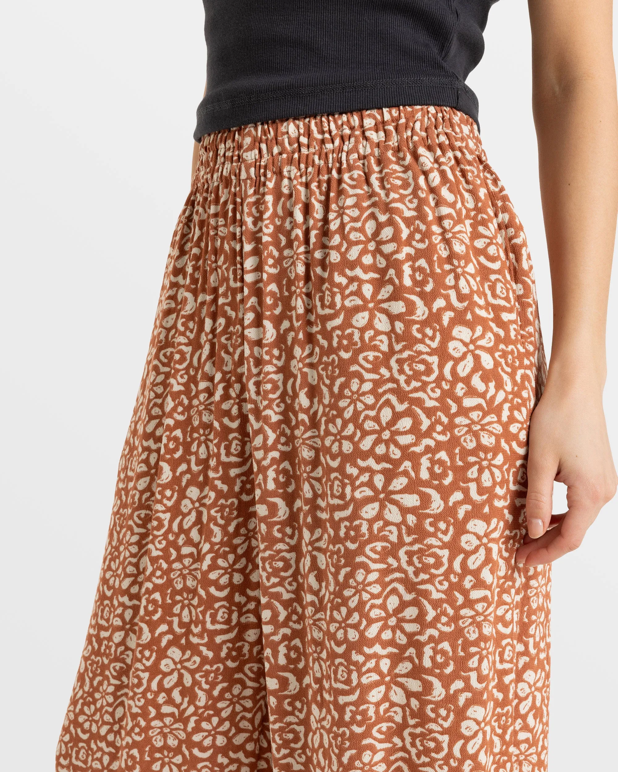 Forever And A Day Wide Leg Pants - Russet Freefallin Floral Fresh