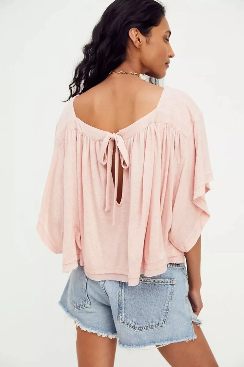 Free People Sunsetter Linen Blend Top