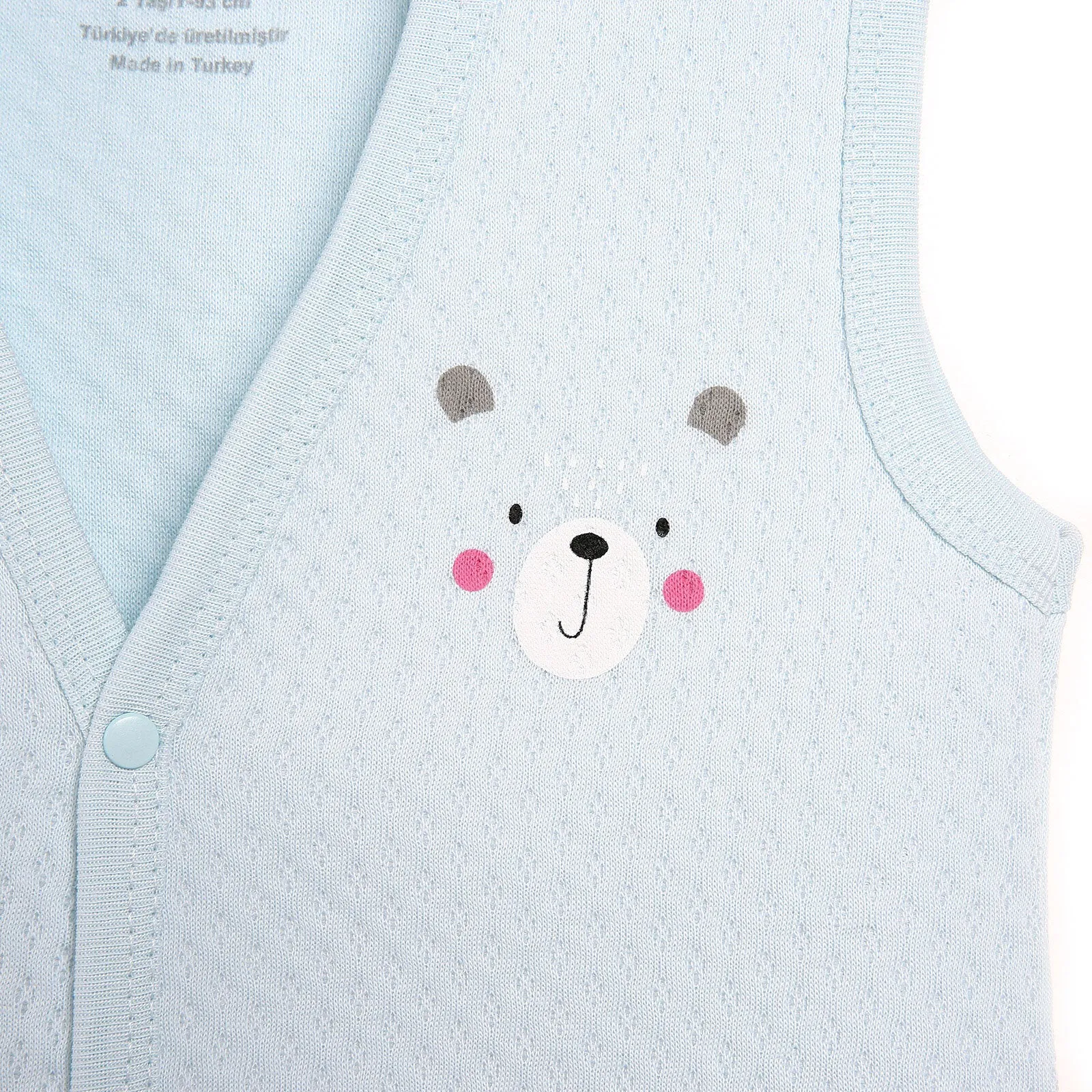 HelloBaby Basic Baby Boy Quilted Vest - Light Blue