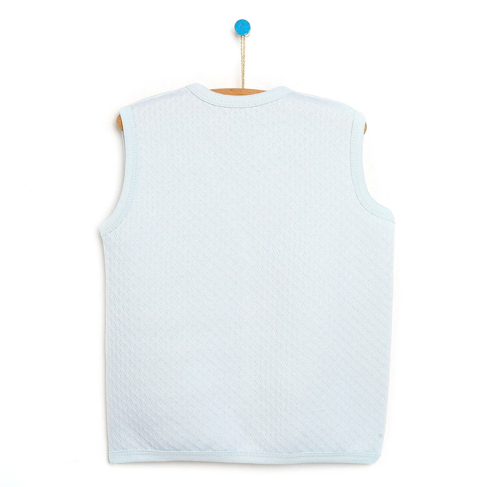 HelloBaby Basic Baby Boy Quilted Vest - Light Blue