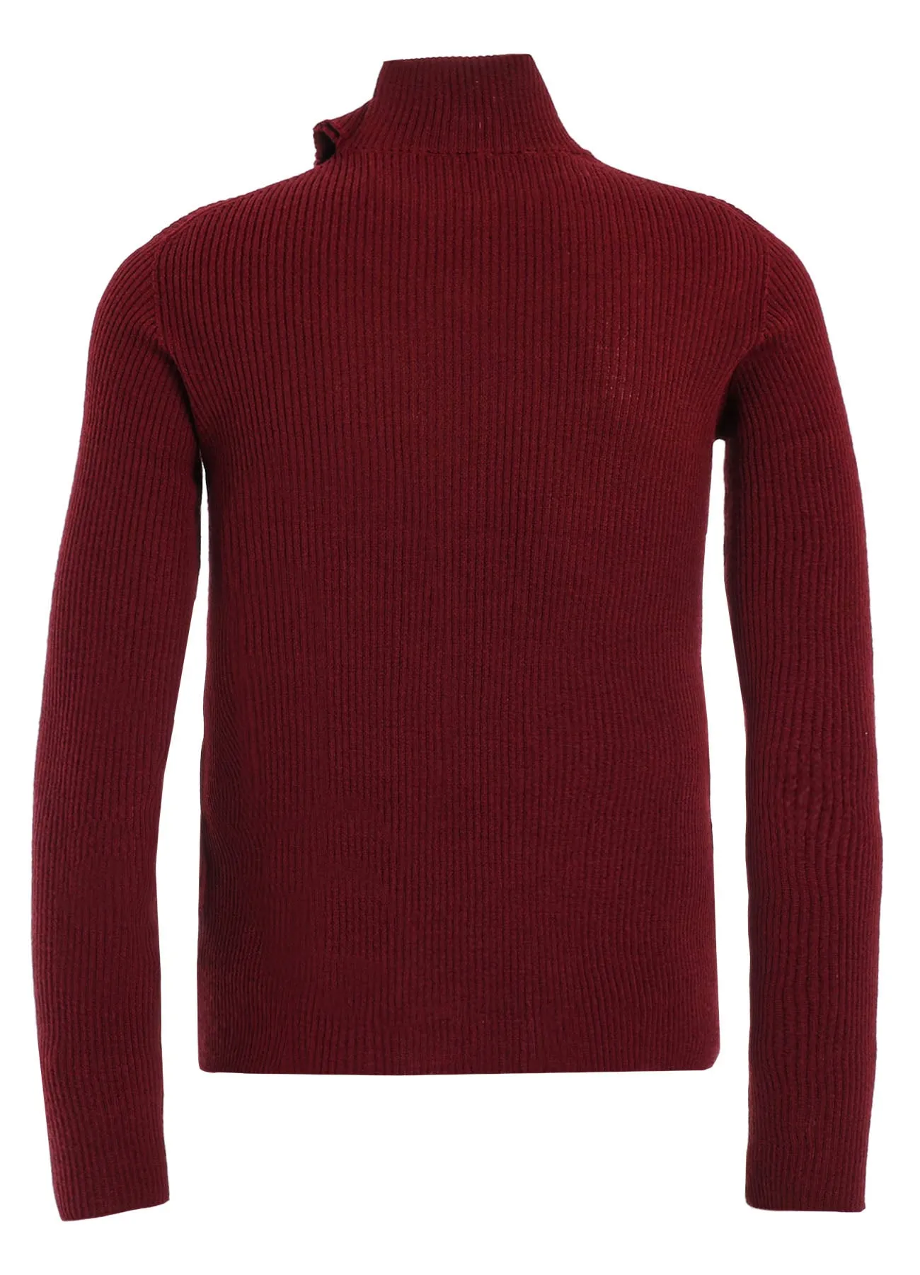 HIGH NECK RIBBED PULLOVER