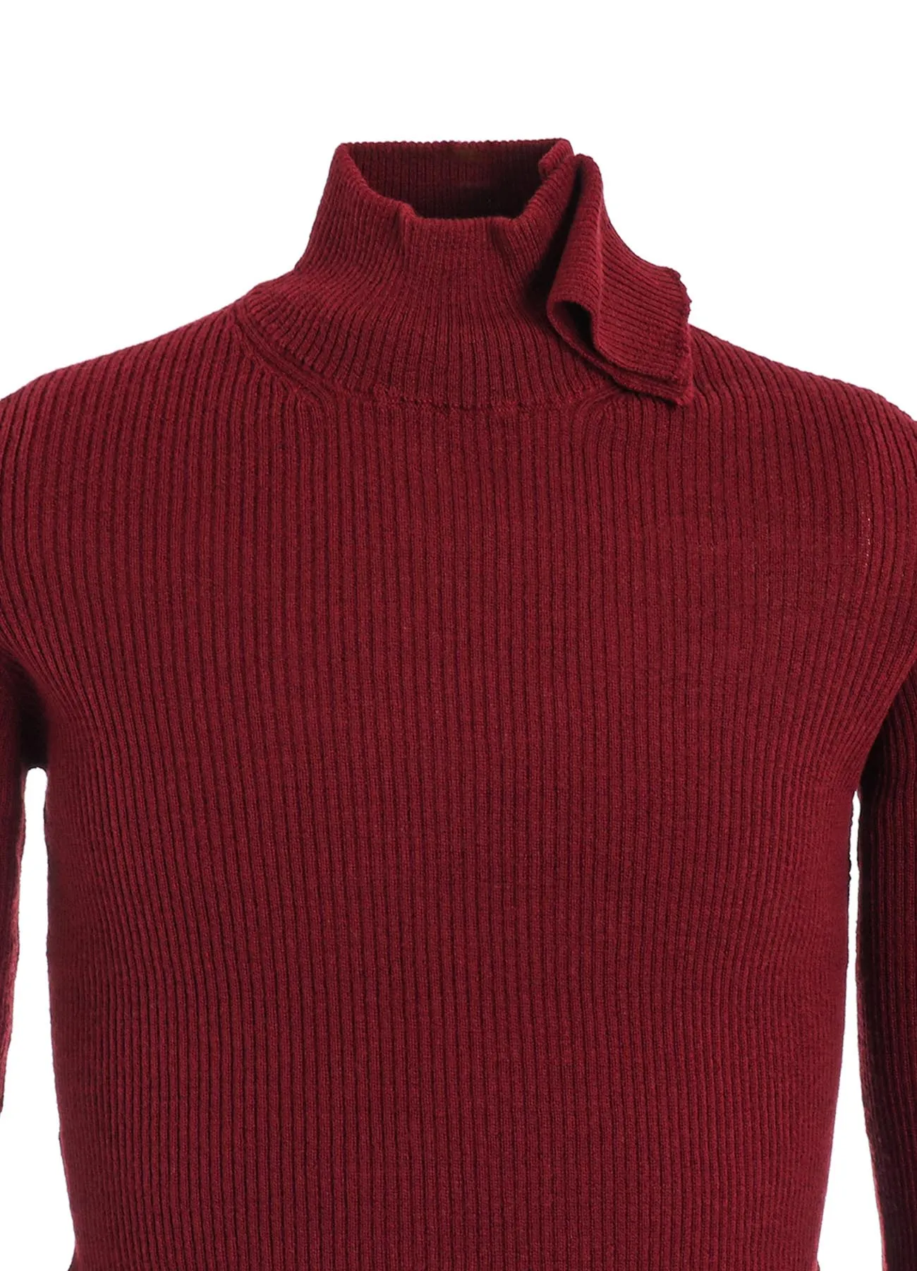 HIGH NECK RIBBED PULLOVER