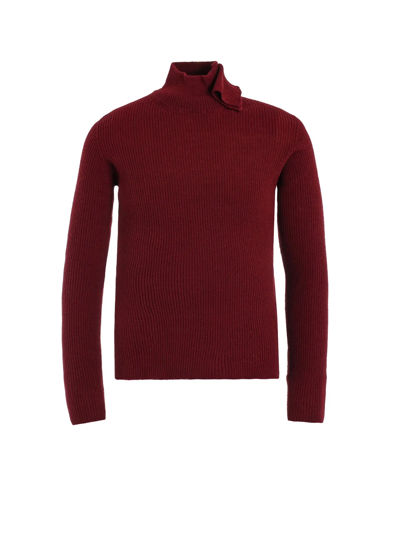 HIGH NECK RIBBED PULLOVER