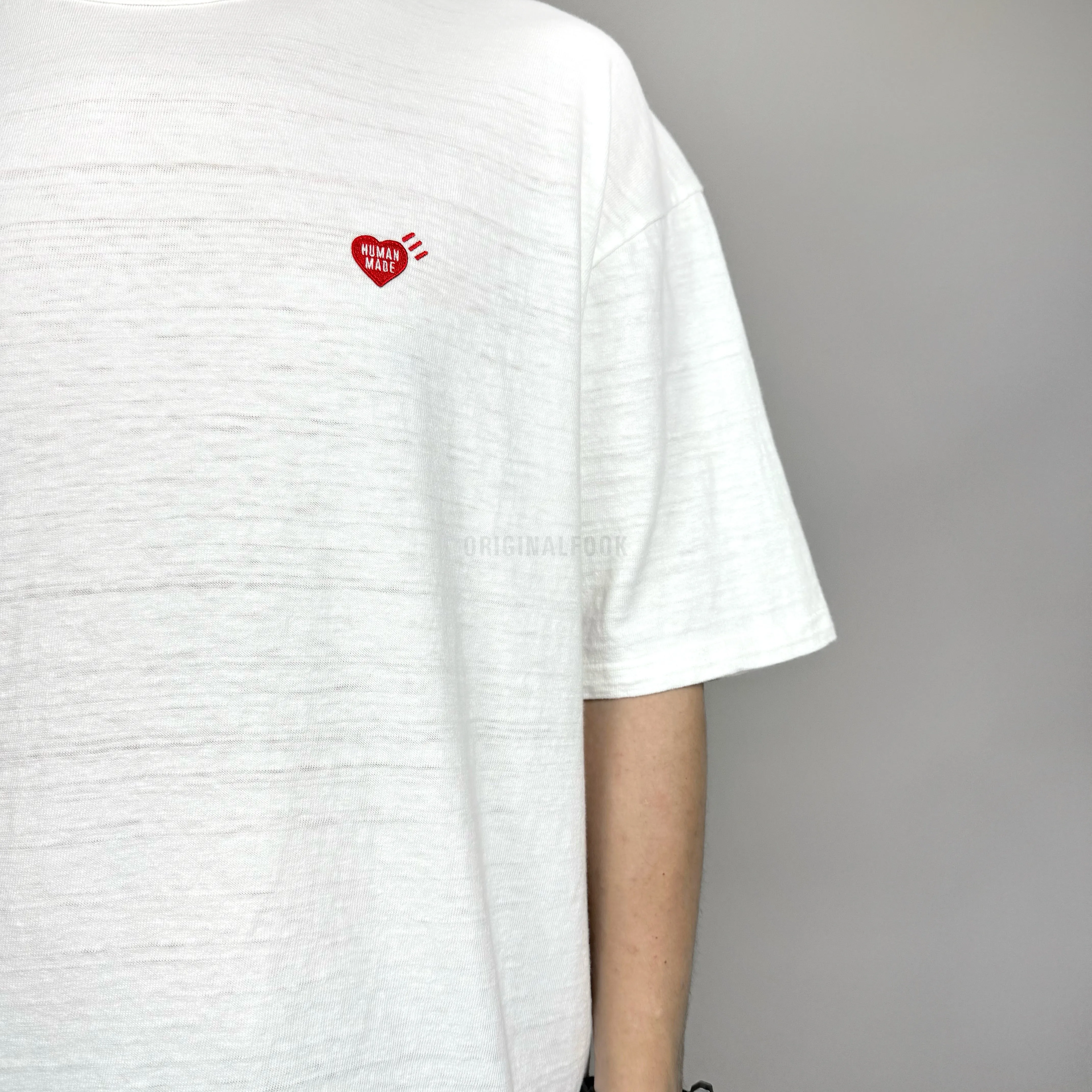 Human Made Heart Badge Slogan Tee White