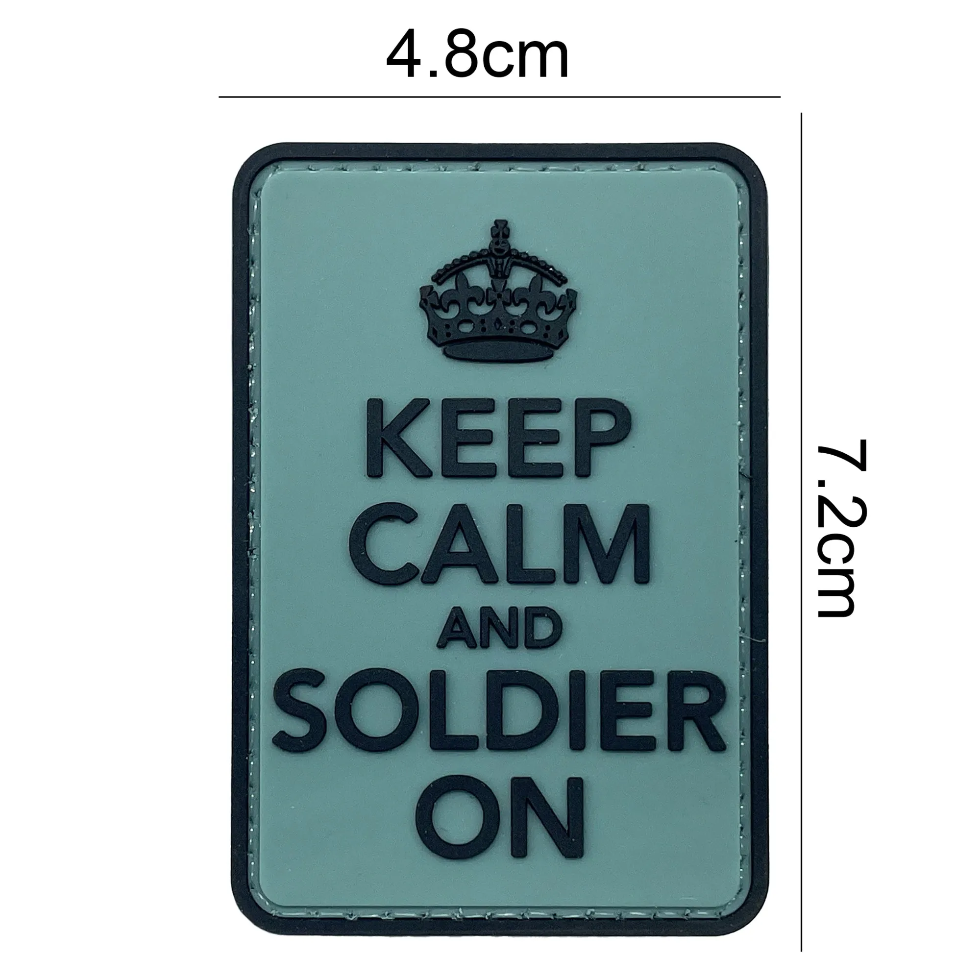 Keep Calm and Soldier On Patch Light Green