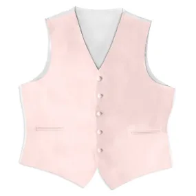 Light Pink  Satin Full Back Tuxedo Vest