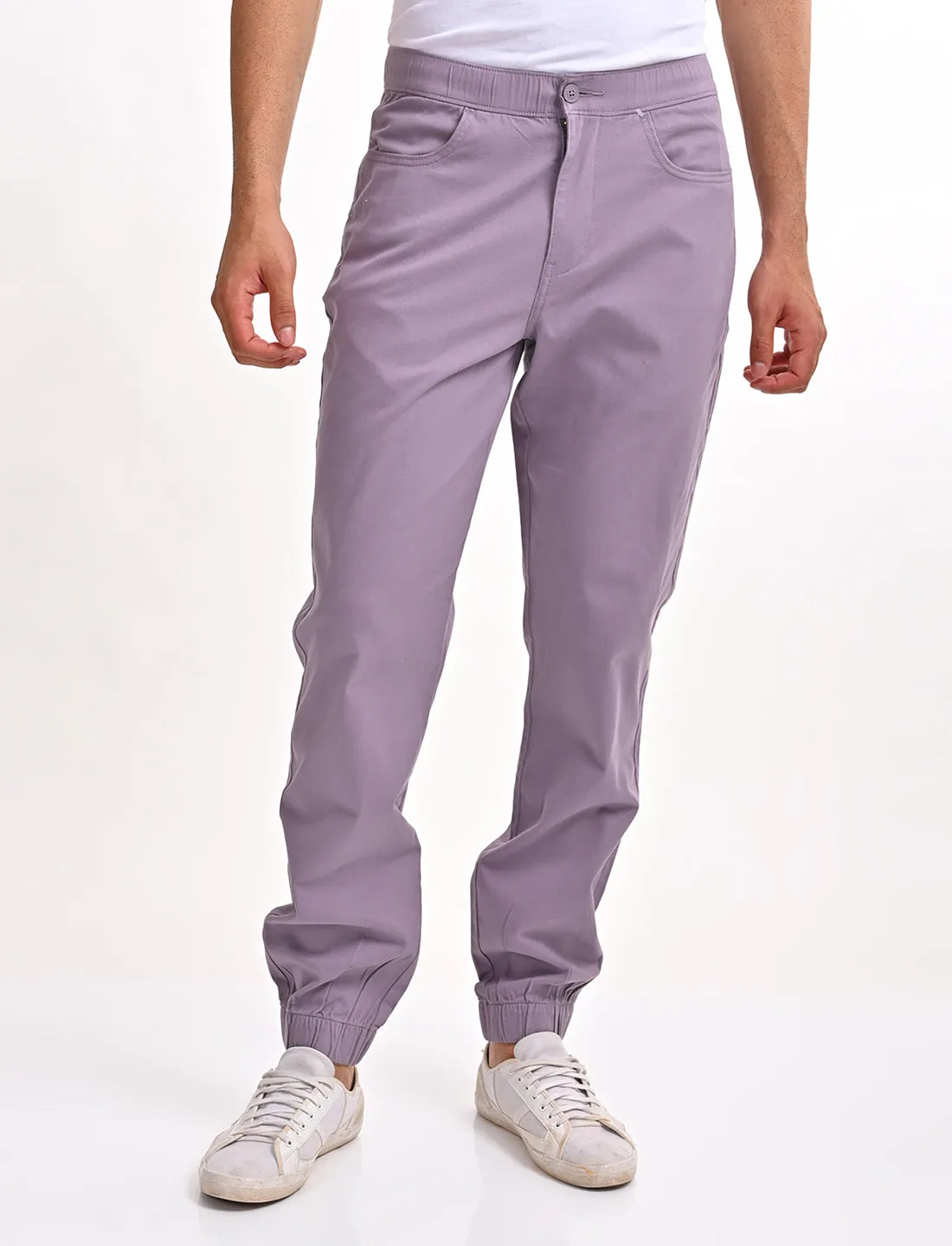 Men's Relaxed Fit Purple Jogger Cargos