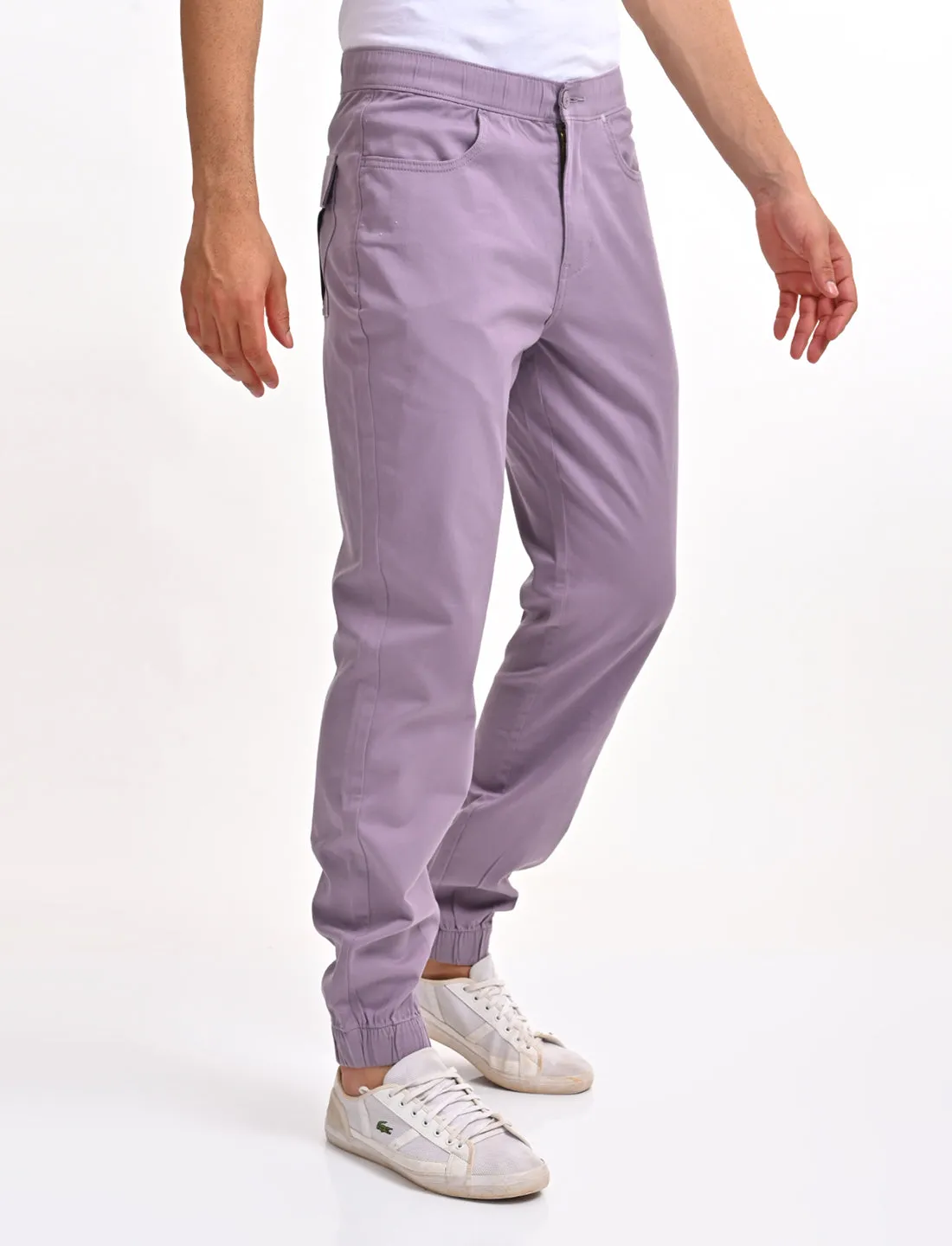 Men's Relaxed Fit Purple Jogger Cargos