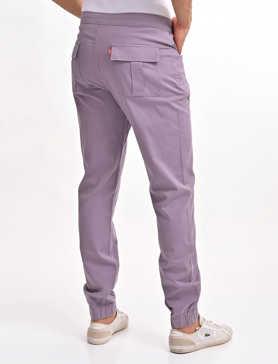 Men's Relaxed Fit Purple Jogger Cargos