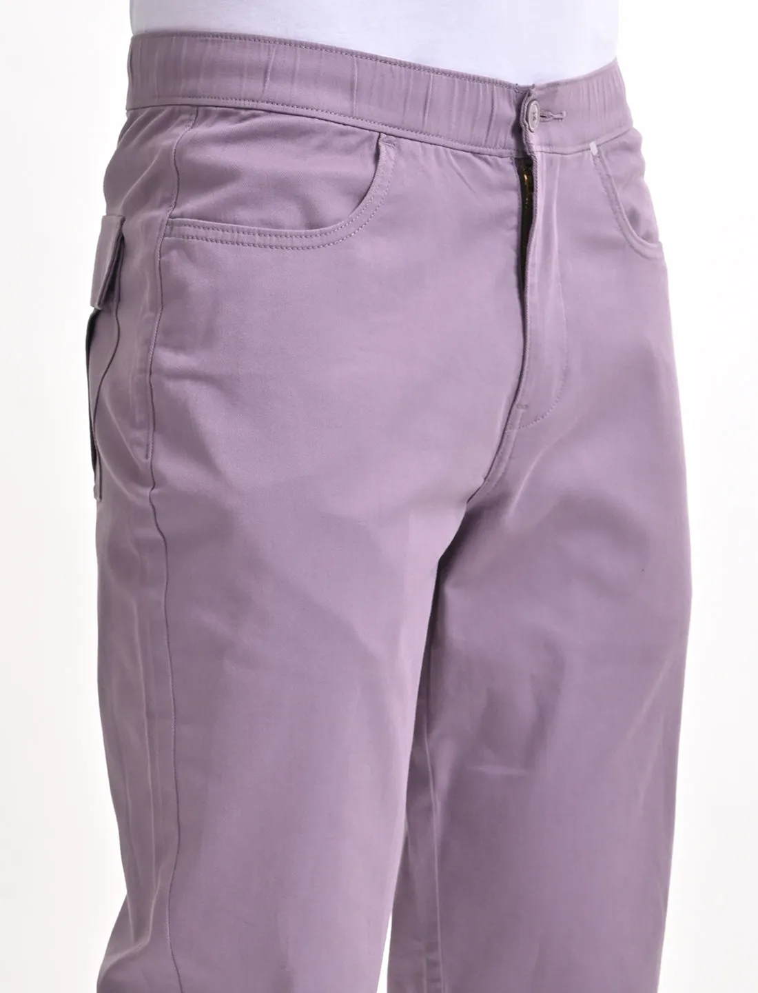 Men's Relaxed Fit Purple Jogger Cargos