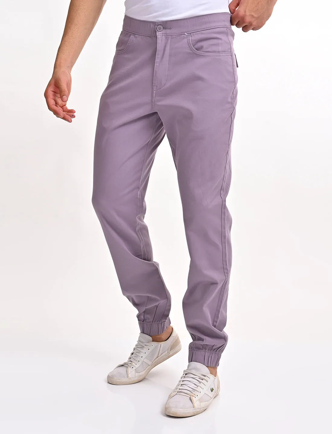 Men's Relaxed Fit Purple Jogger Cargos