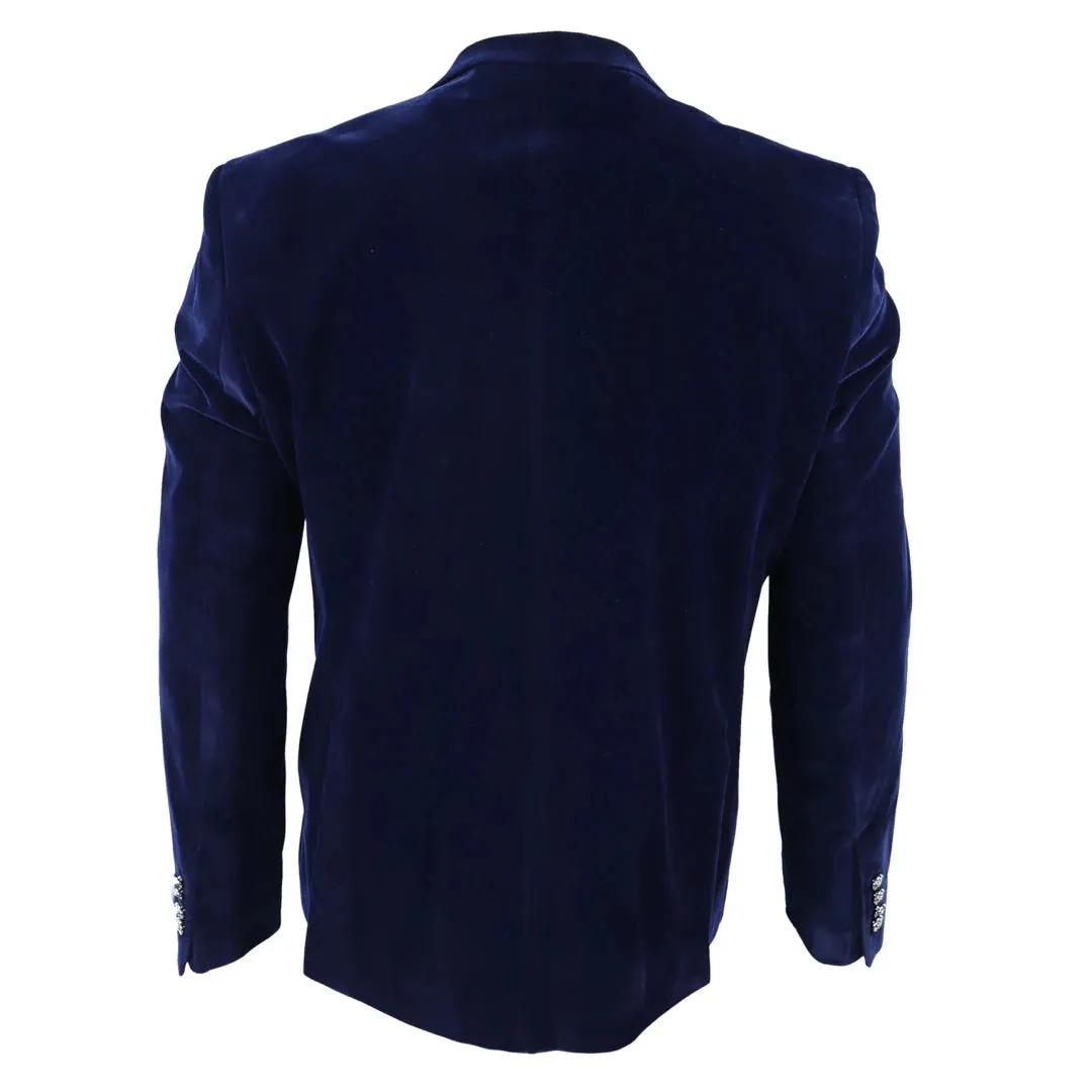 Men's Soft Velvet 1 Button Dinner Jacket Tuxedo Blazer