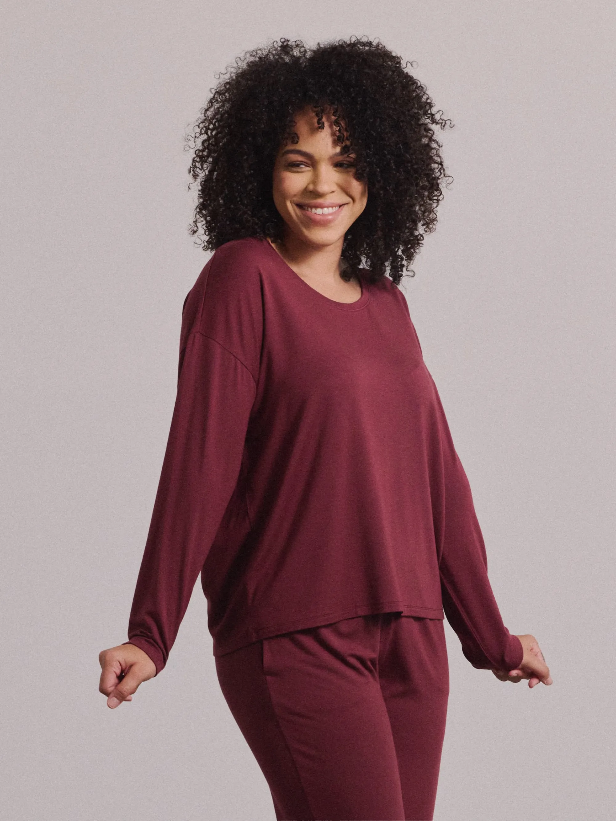 Modal Pajama Long Sleeve Tee