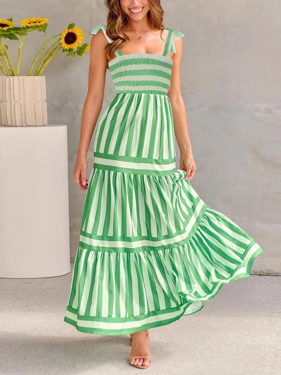 Naomi - Elegant Striped Summer Beach Dress for Women