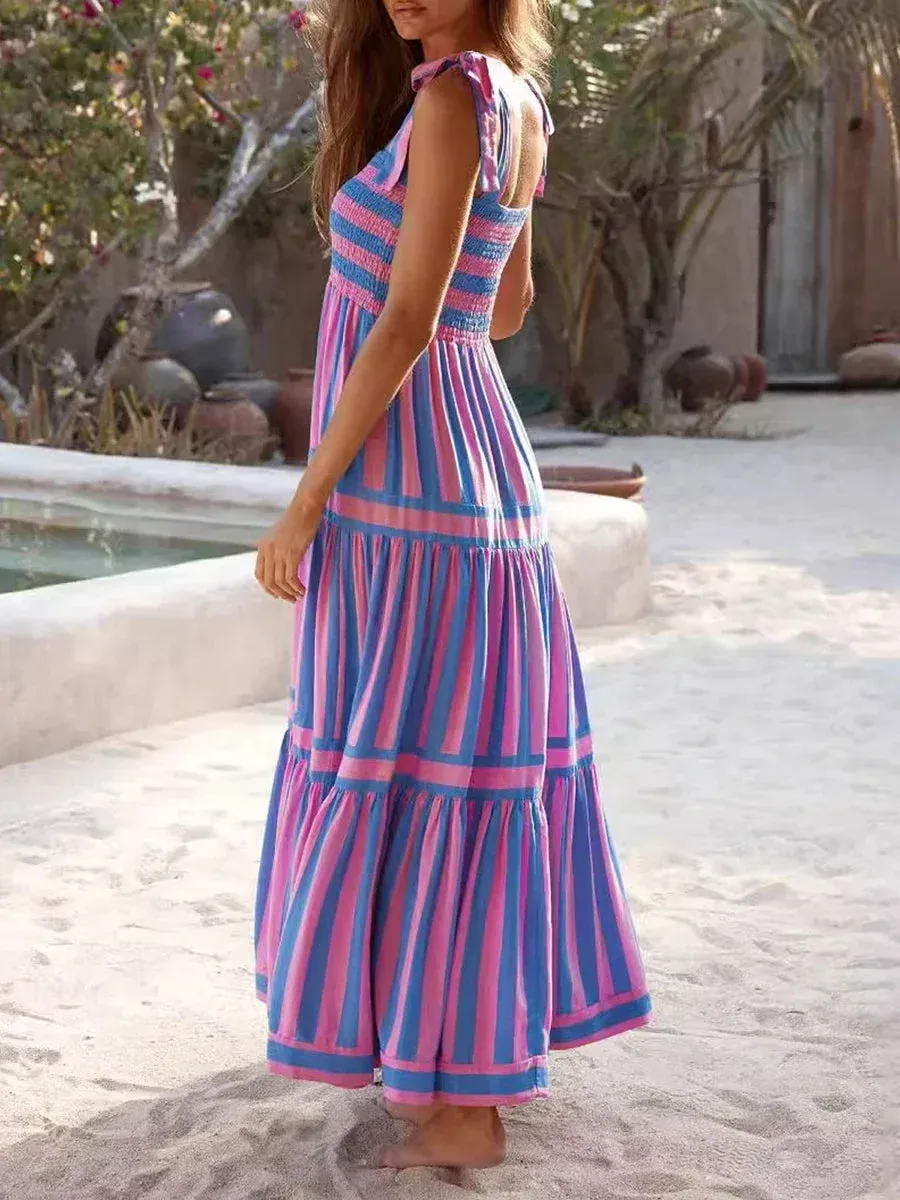 Naomi - Elegant Striped Summer Beach Dress for Women