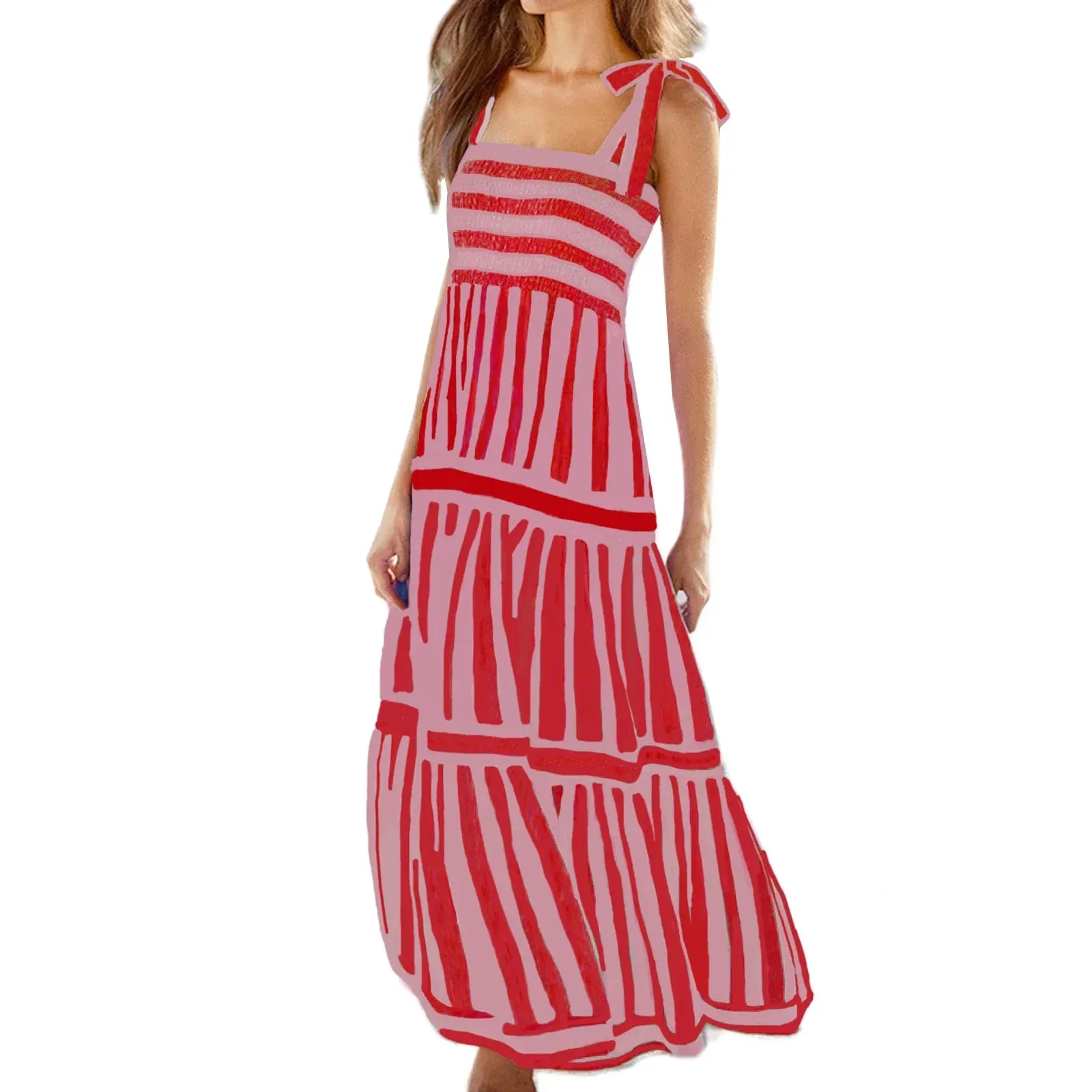 Naomi - Elegant Striped Summer Beach Dress for Women